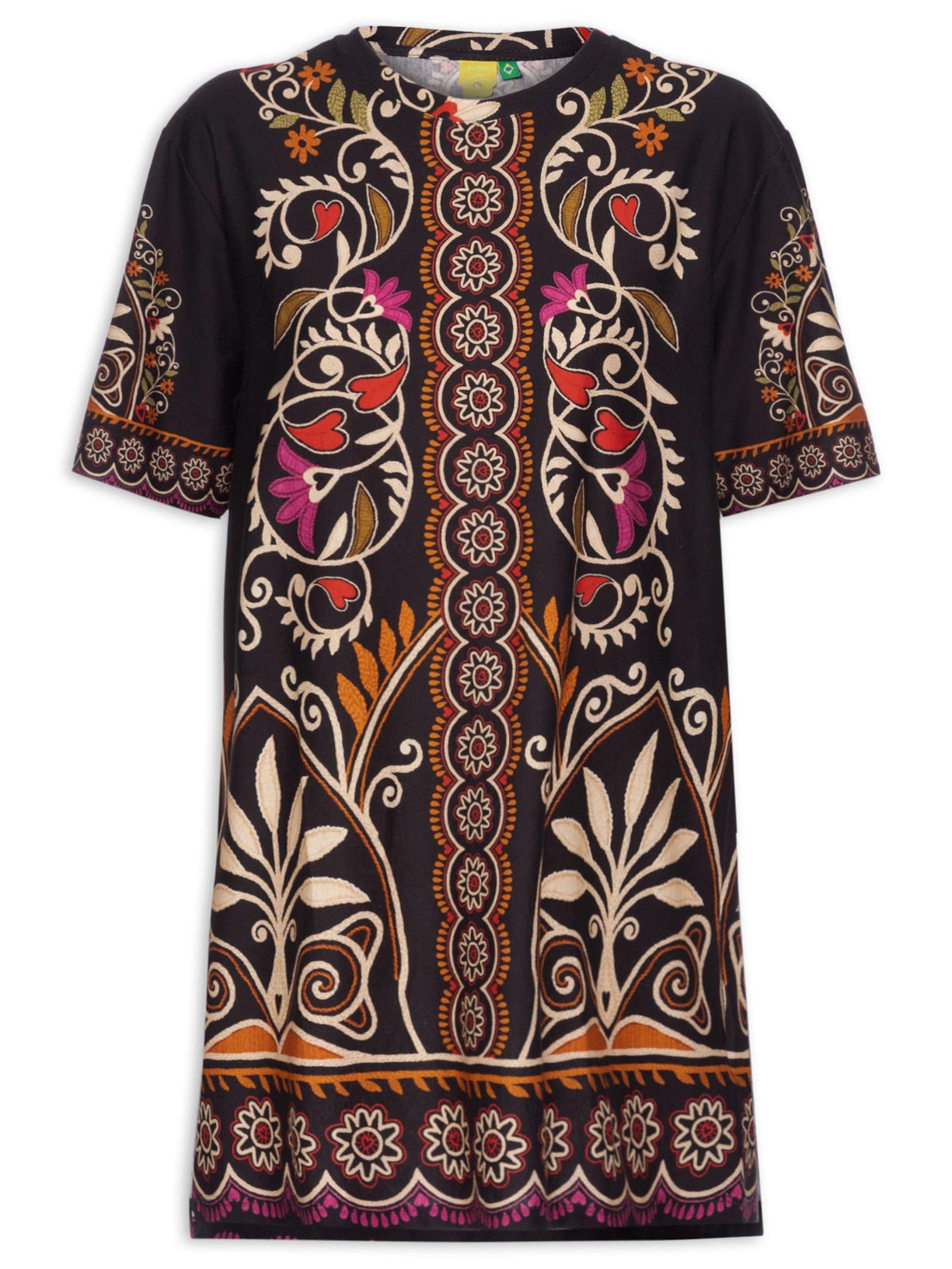 Vestido T-Shirt Básico Adriele - Preto