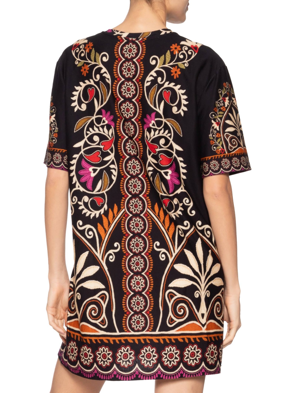 Vestido T-Shirt Básico Adriele Preto Farm