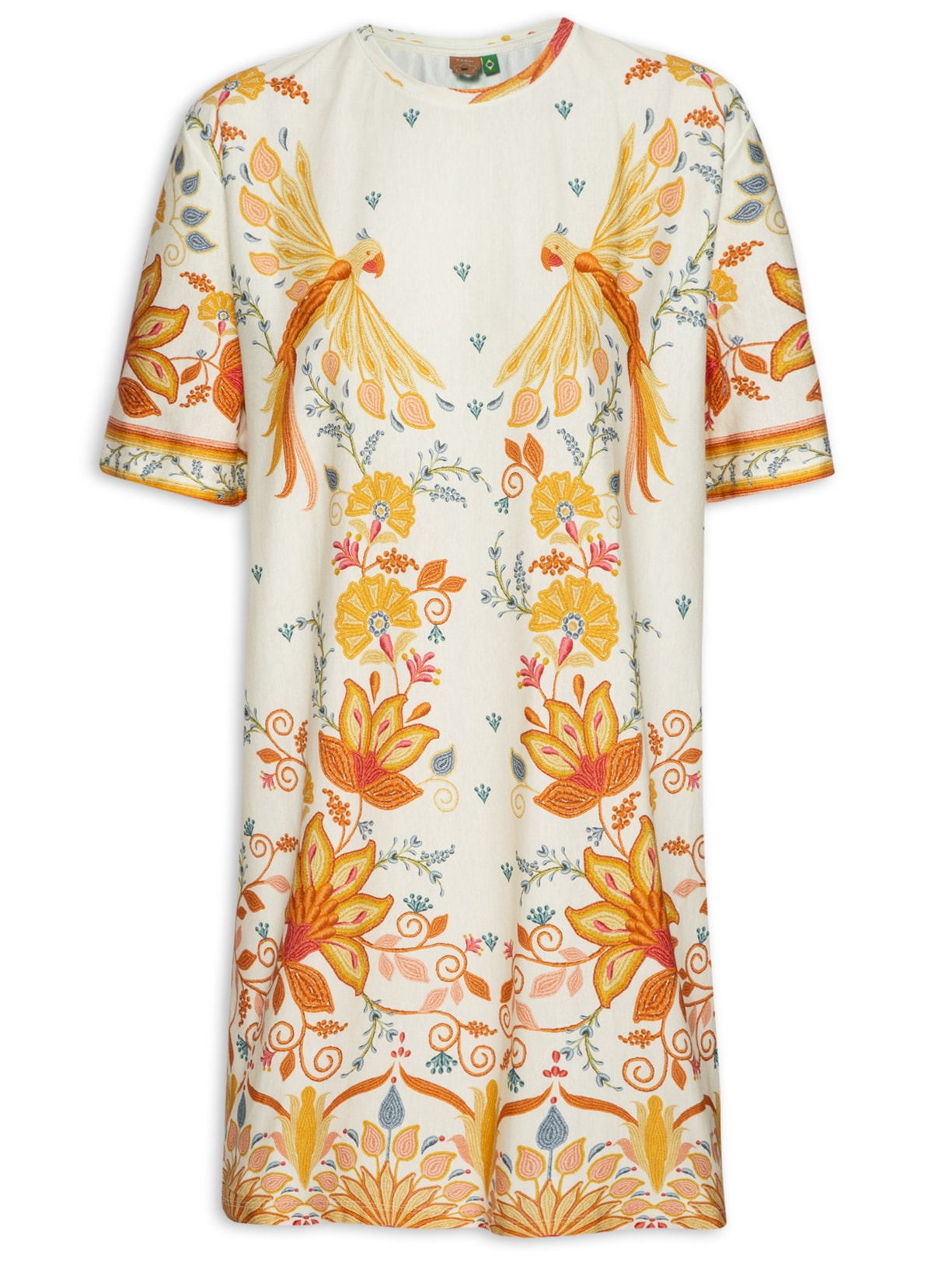 Vestido T-Shirt Básico Bella - Bege