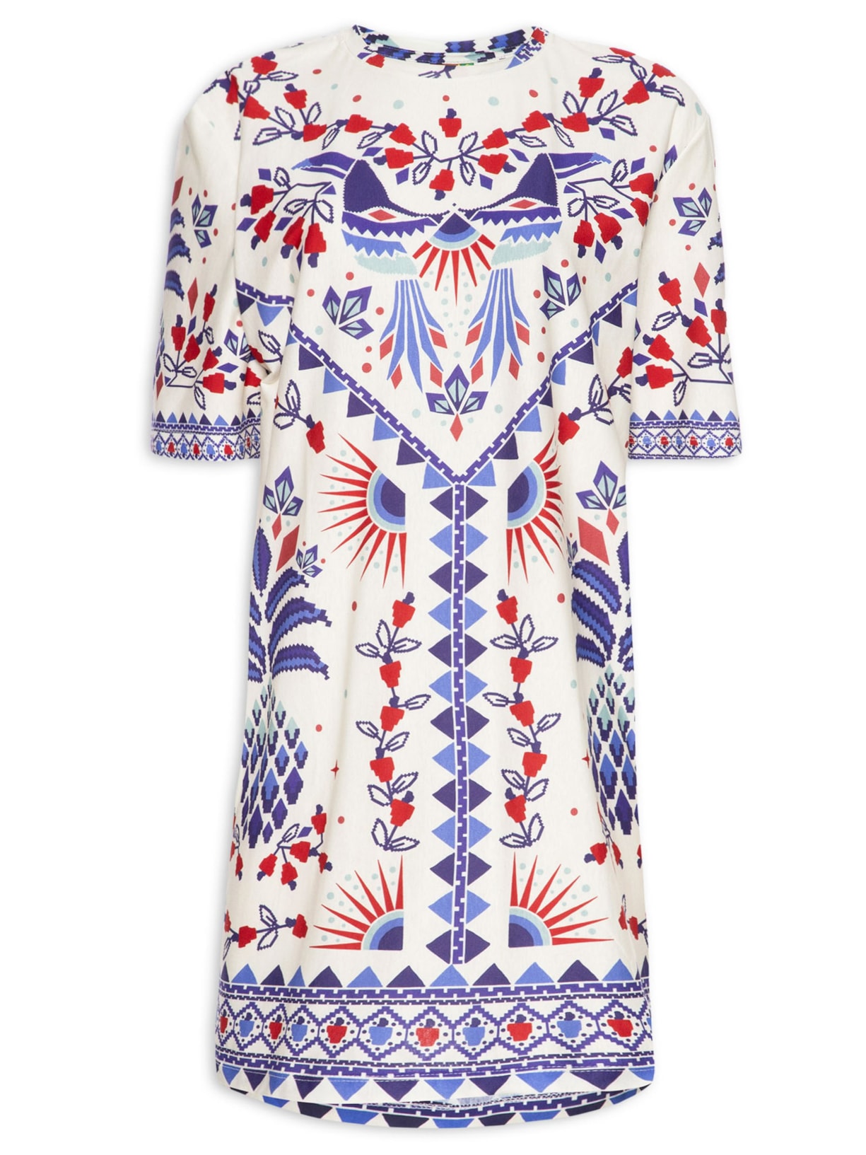 Vestido T-shirt Básico Lenço Magia - Branco