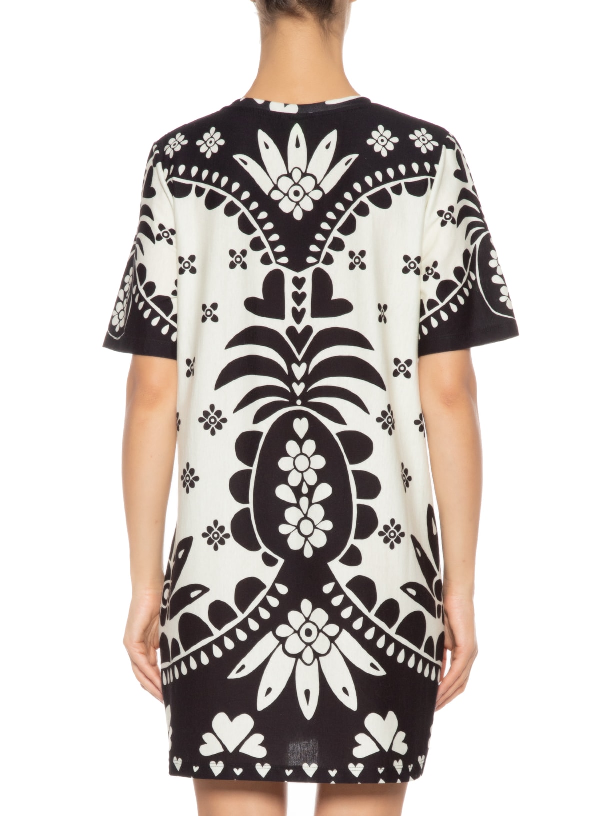 Vestido T-shirt Básico Martina Branco Farm