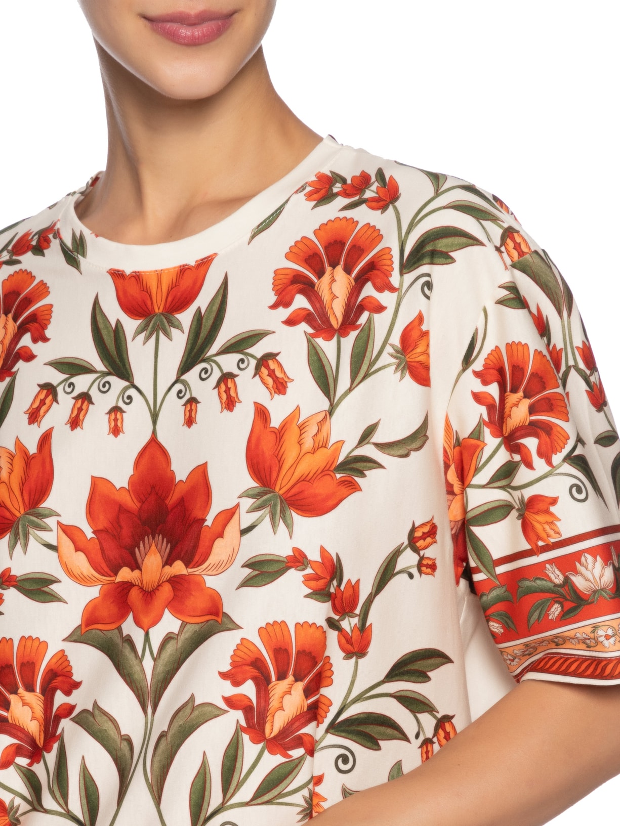 Vestido T-shirt Básico Natalia Off White Farm