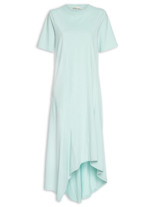 Vestido T-Shirt Bicos - Verde