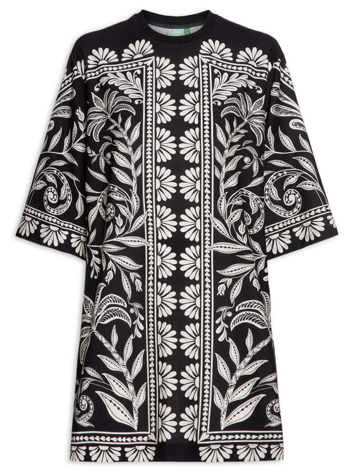 Vestido T-shirt Big Coqueiro Sereno – Preto