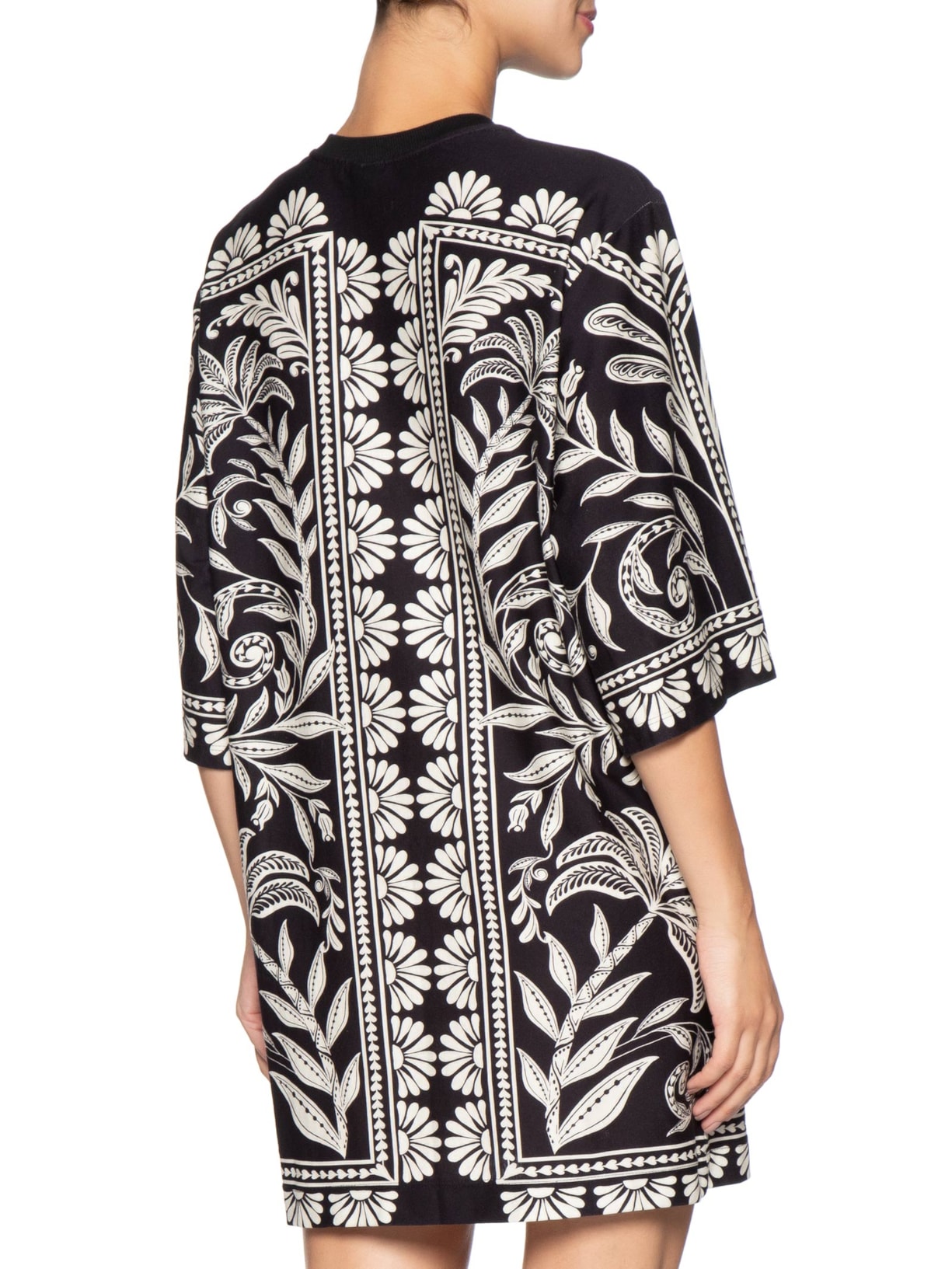 Vestido T-shirt Big Coqueiro Sereno – Preto Farm