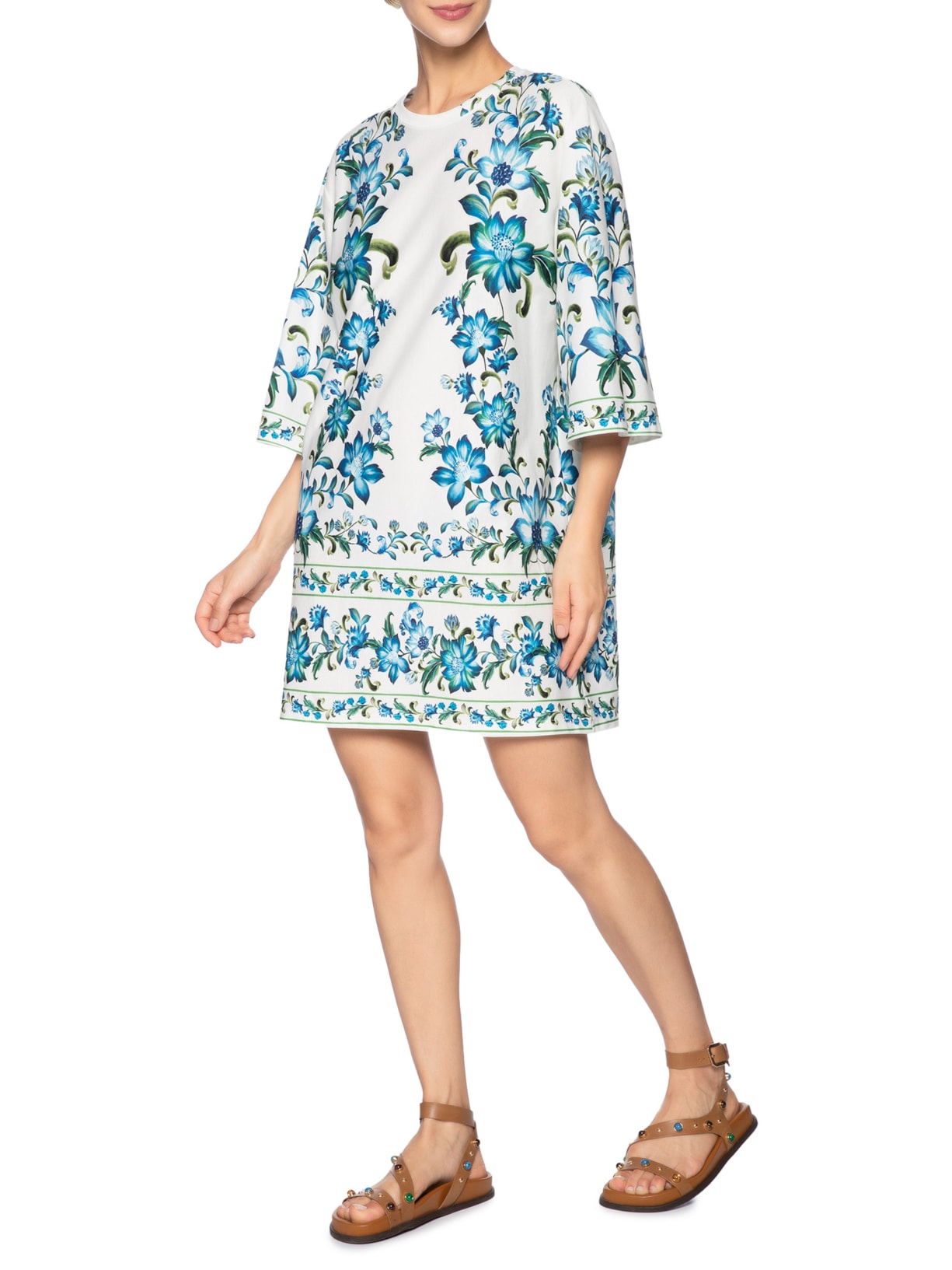 Vestido T-shirt Big Laura Branco Farm