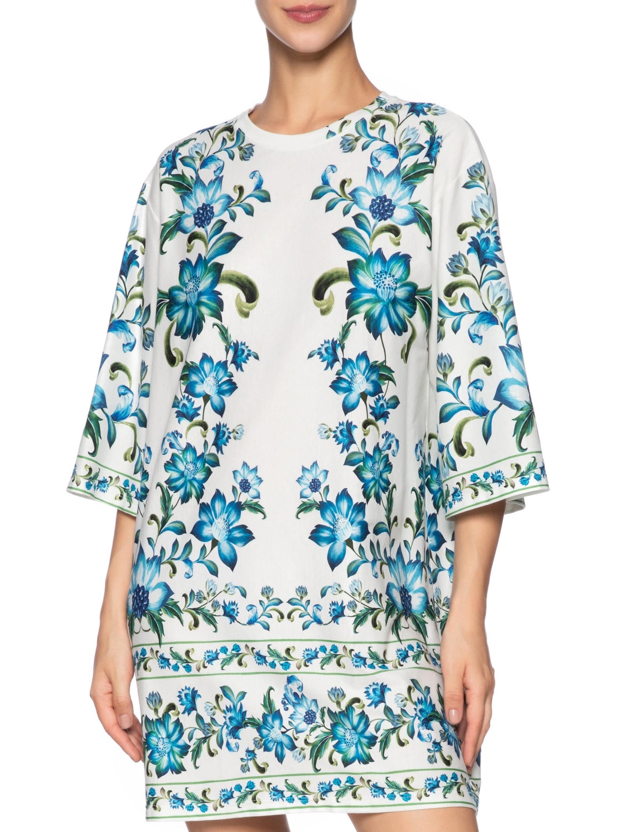 Vestido T-shirt Big Laura Branco Farm