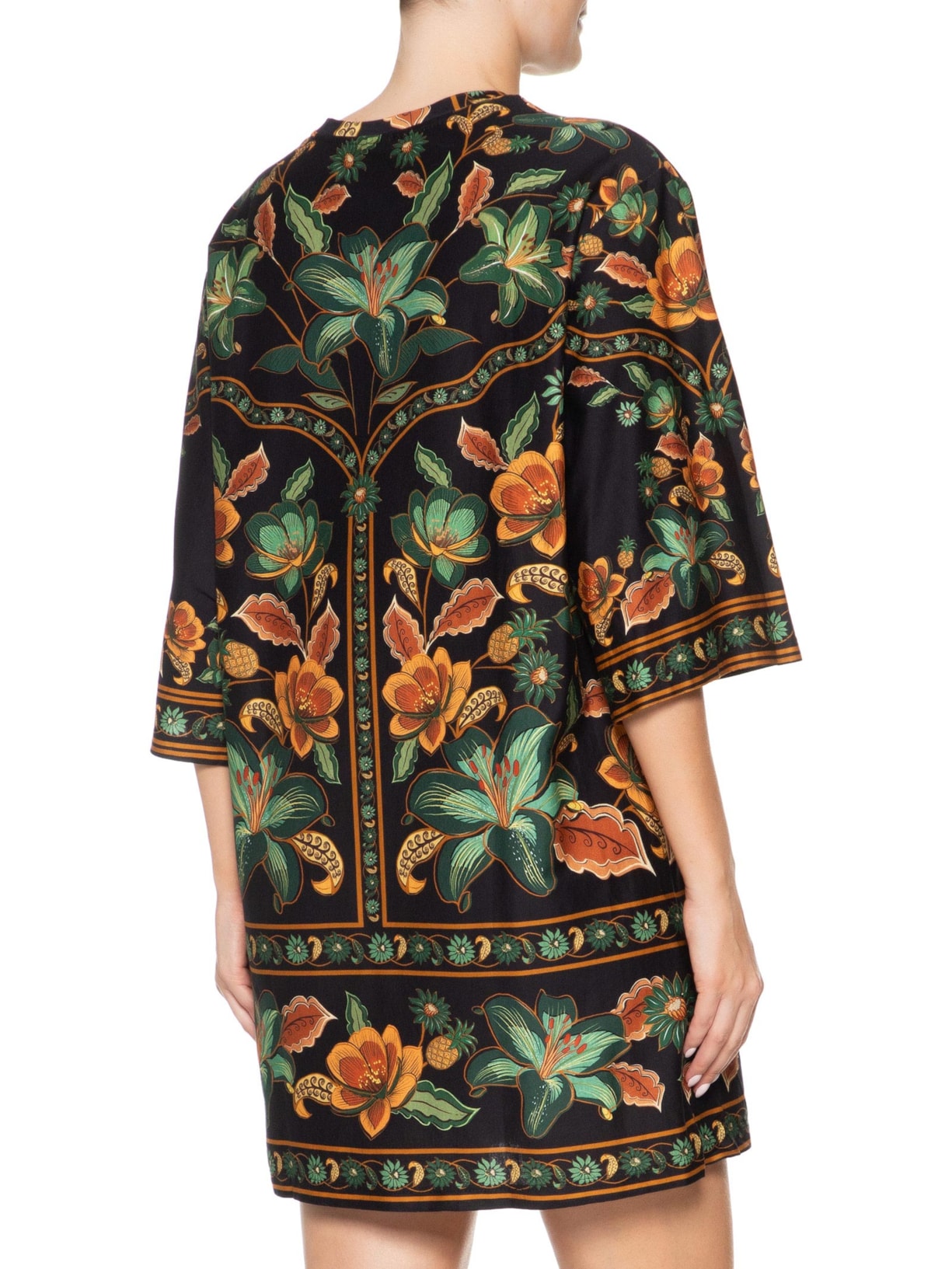 Vestido T-shirt Big Marcelle Preto Farm