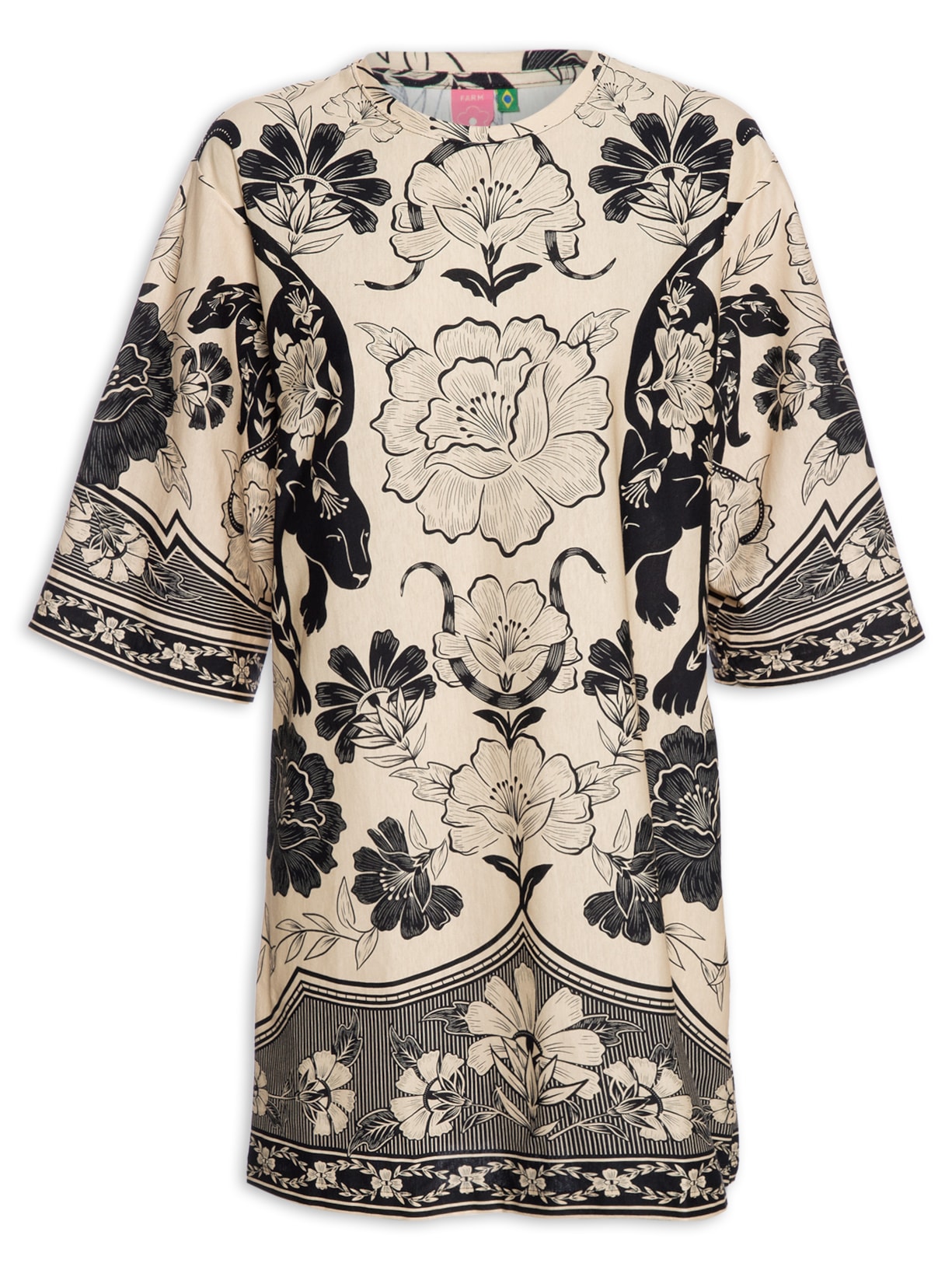 Vestido T-Shirt Big Selvatica - Bege