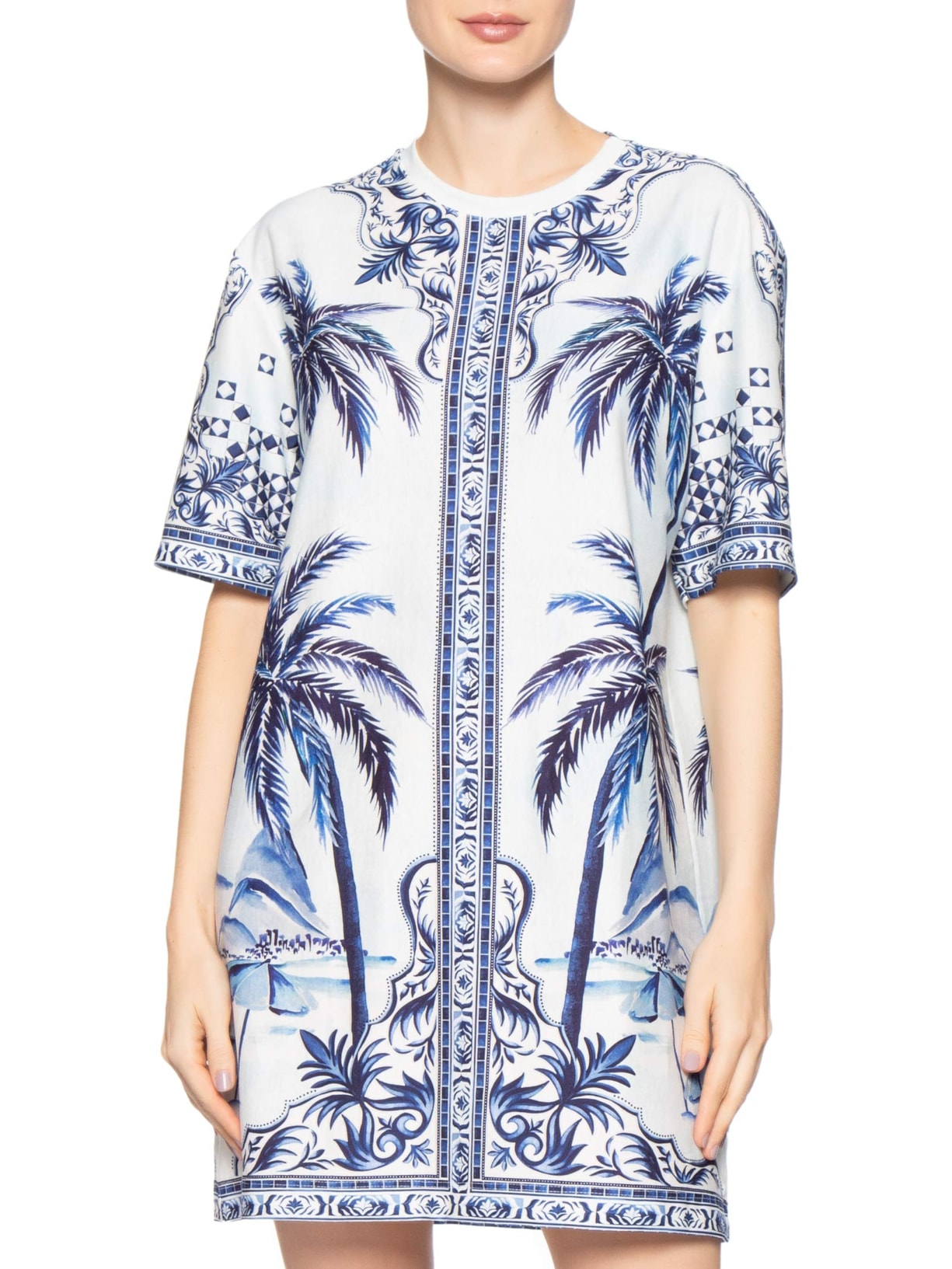 Vestido T-shirt Cidade Maravilha – Branco Farm