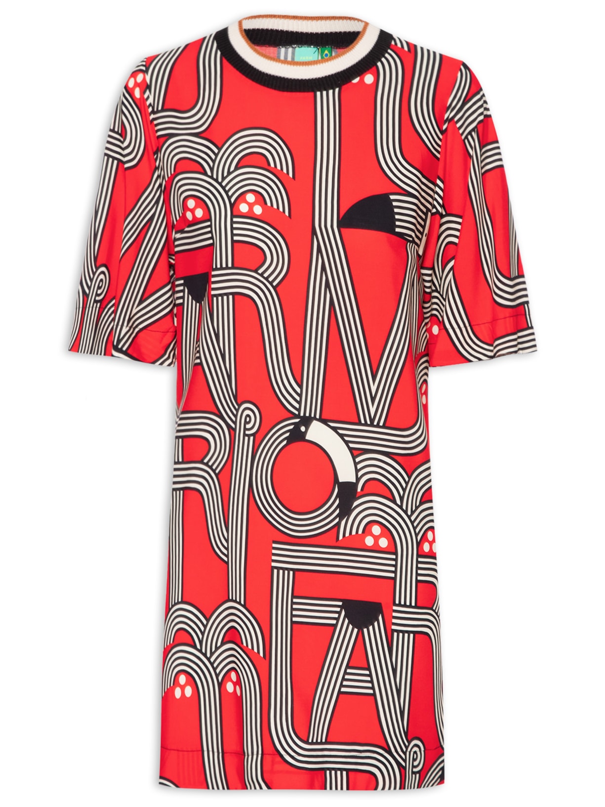 Vestido T-shirt Logotuca - Vermelho