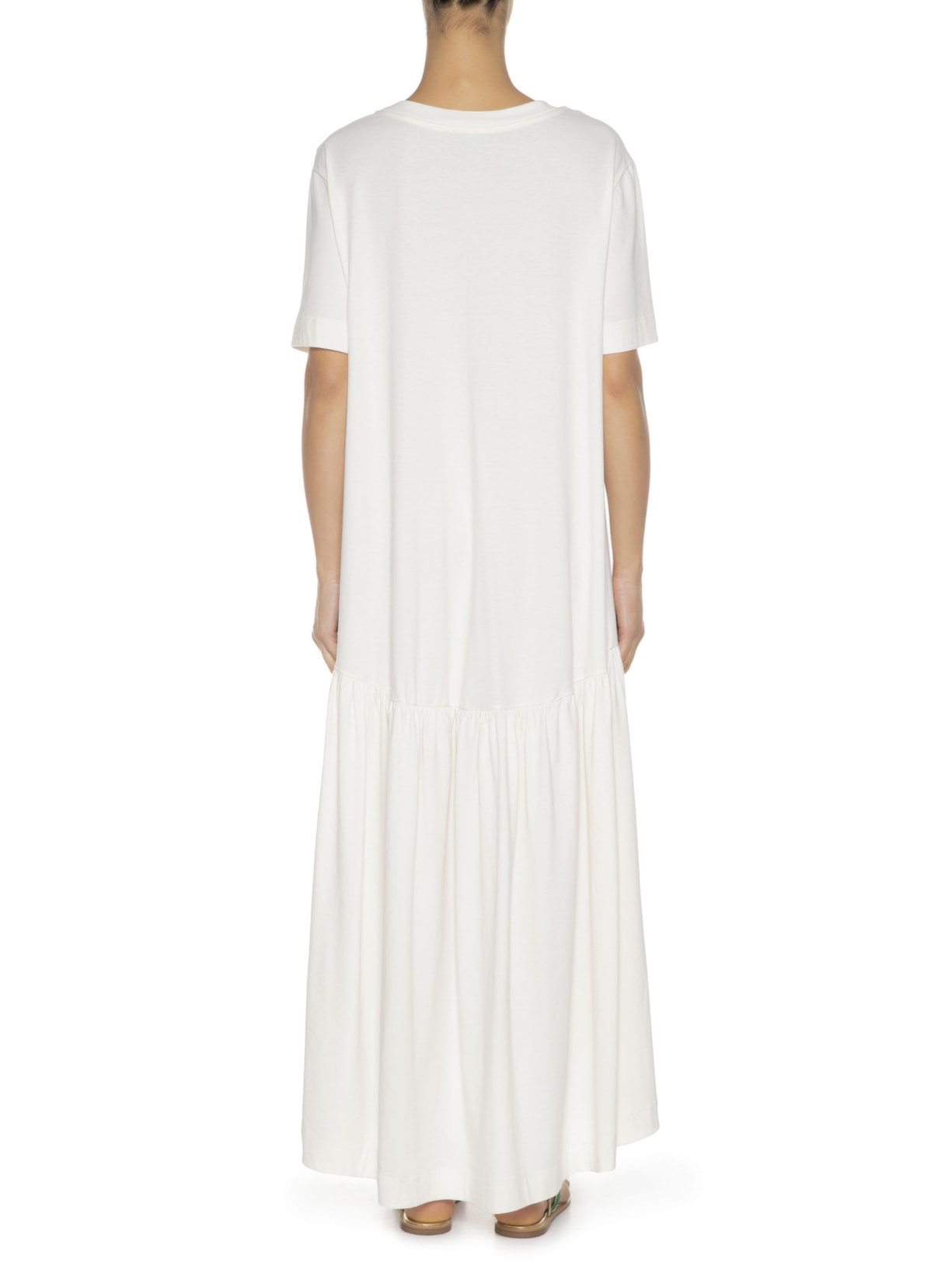 Vestido T-shirt Longo O Solstício Off White Farm