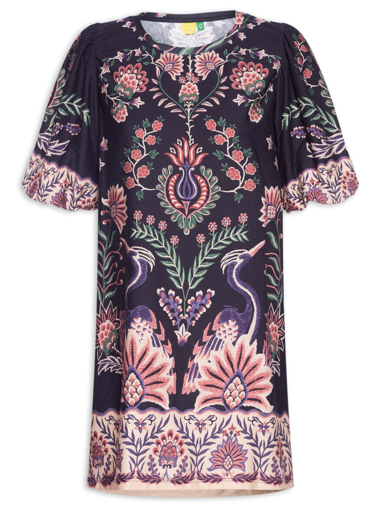 Vestido T-Shirt Mg Fofa Jardim Maravilhoso - Preto