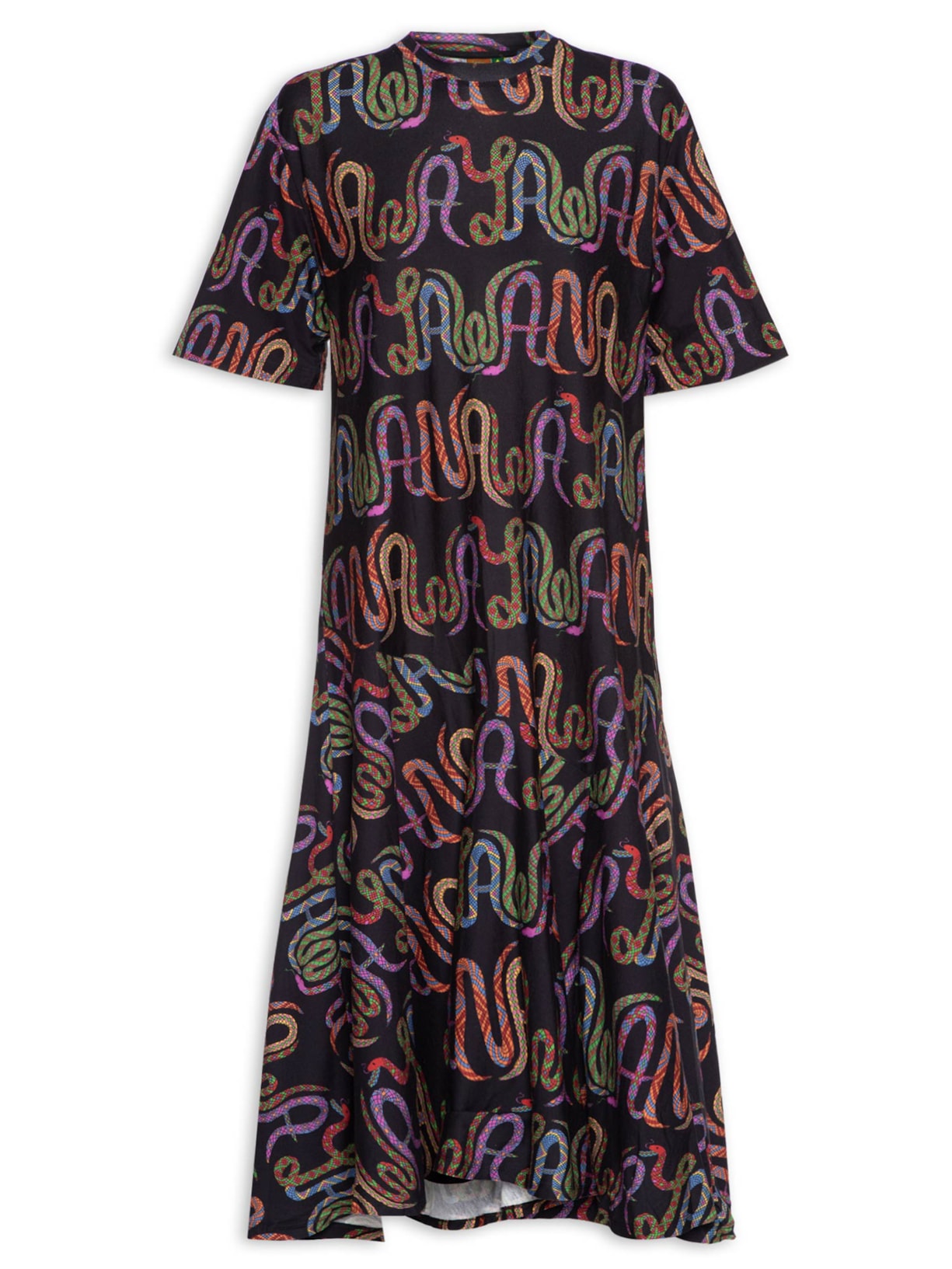 Vestido T-shirt Nii Puyauma Preto Farm
