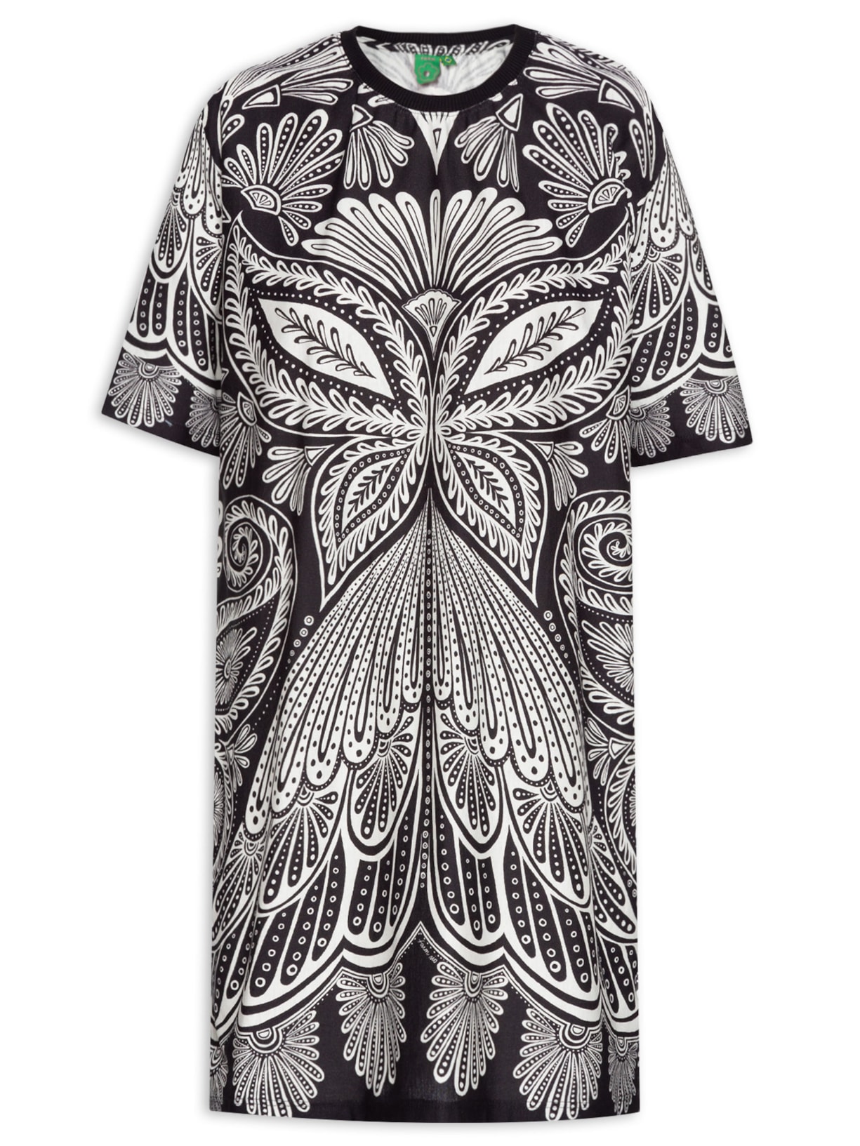 Vestido T-Shirt Papillon - Preto