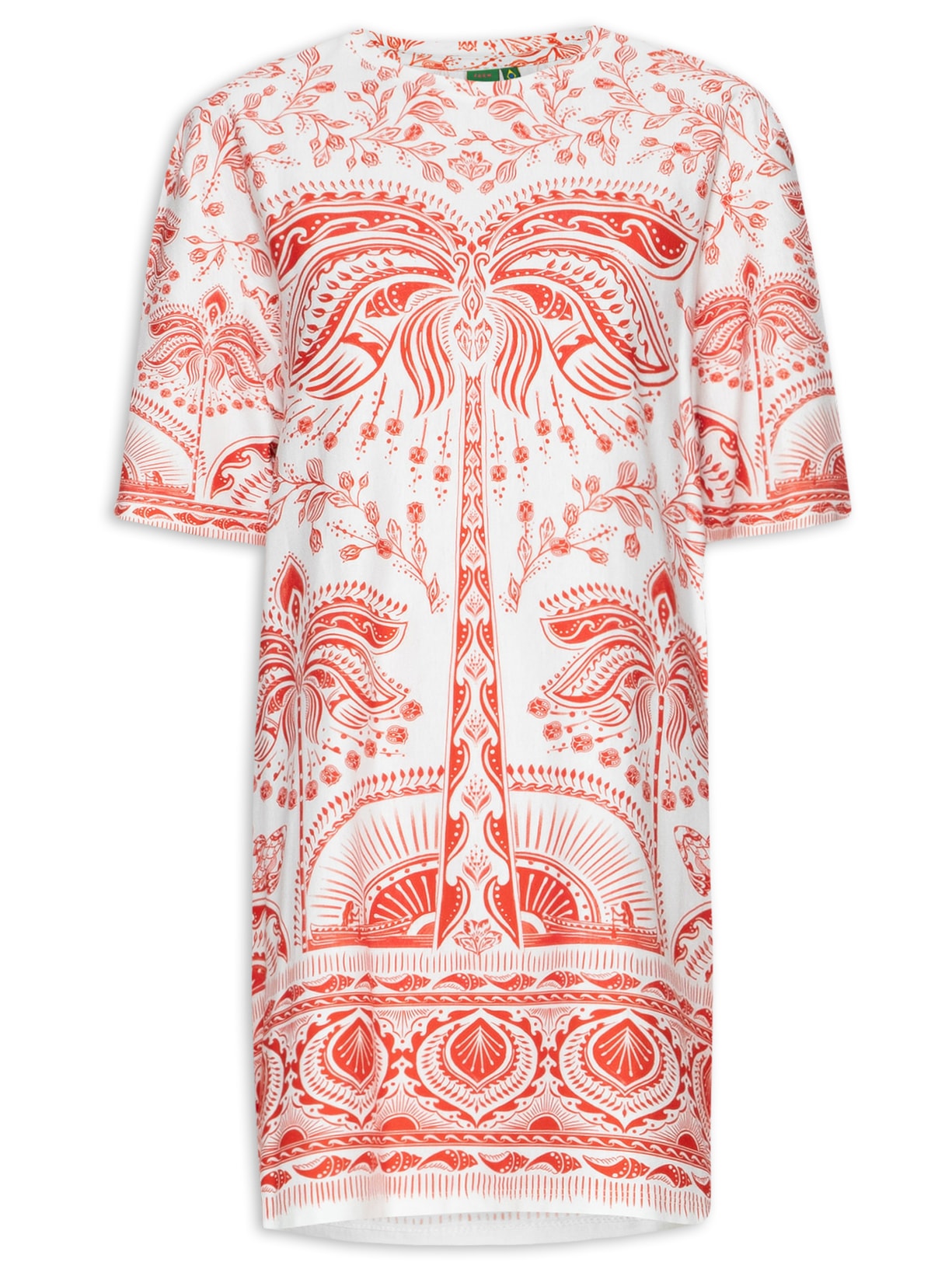 Vestido T-Shirt Passeio De Rio - Vermelho