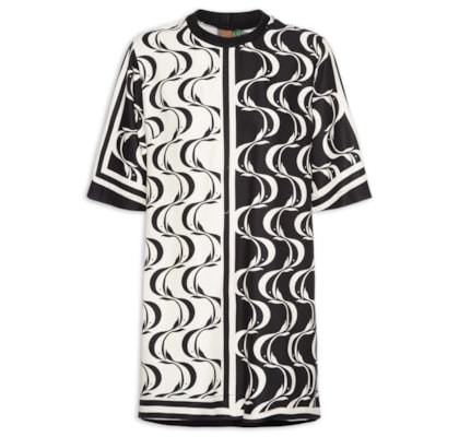 Vestido T-shirt Peixe Copa - Preto