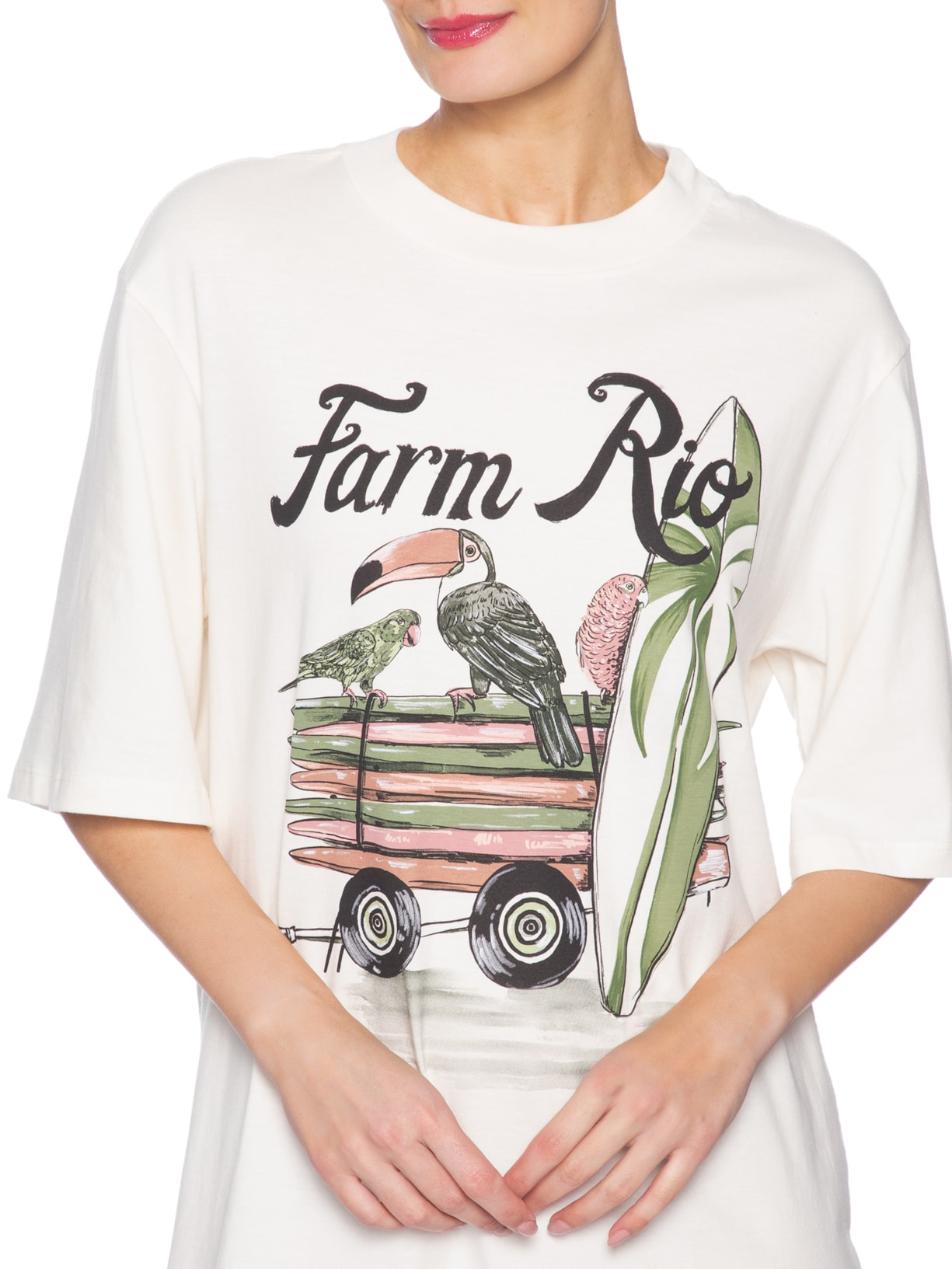 Vestido T-Shirt Pilha de Pranchas Off White Farm