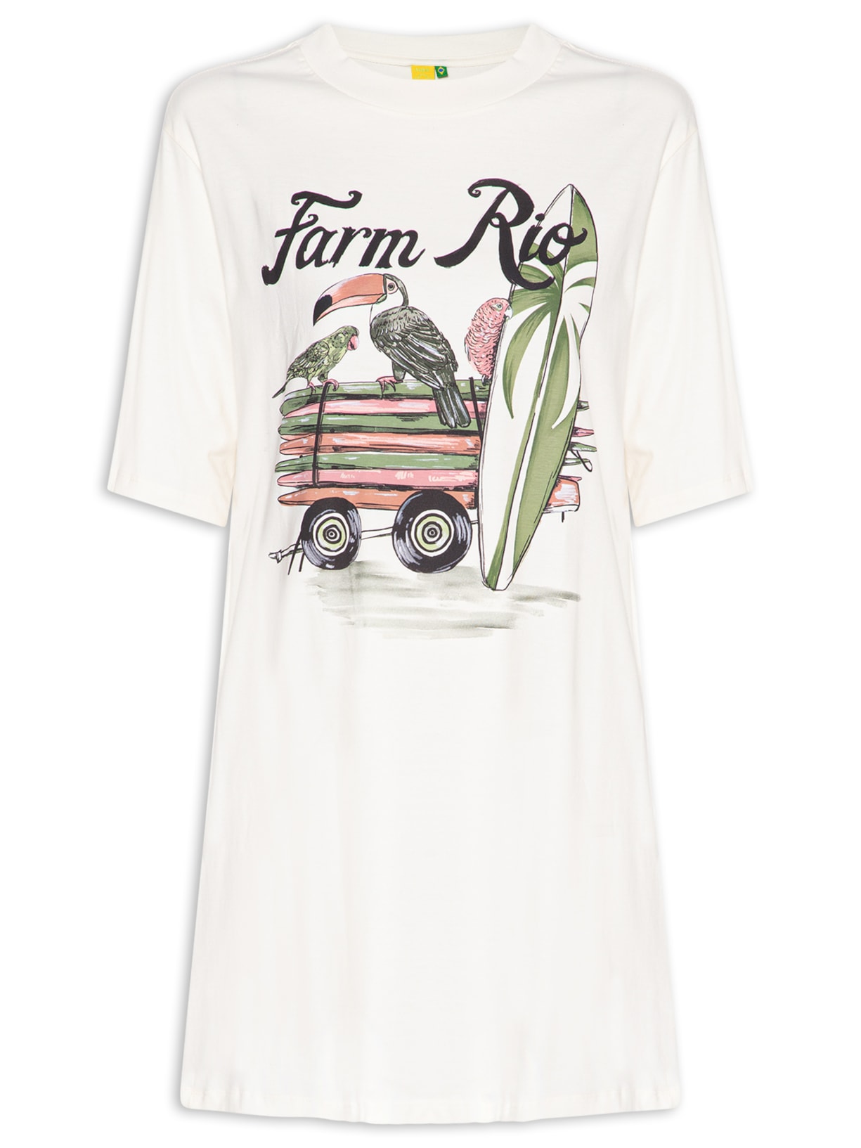 Vestido T-Shirt Pilha de Pranchas – Off White Farm