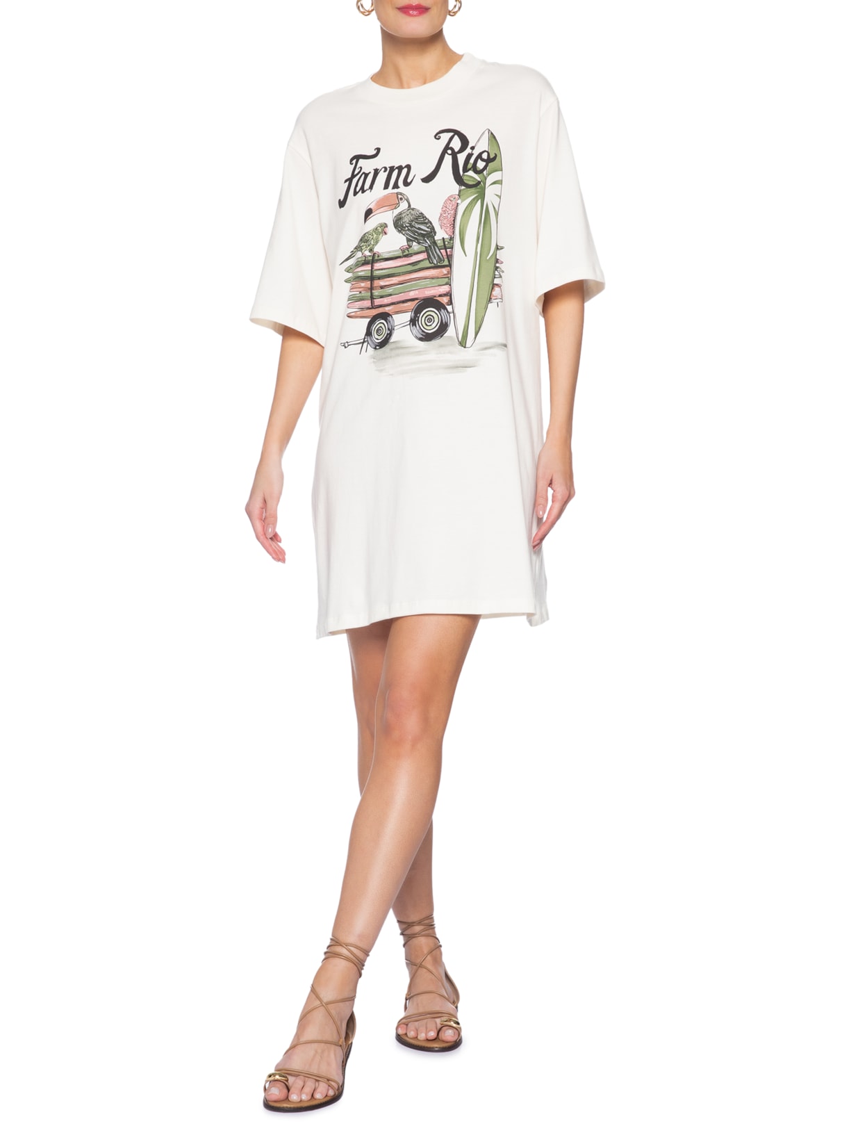 Vestido T-Shirt Pilha de Pranchas – Off White Farm