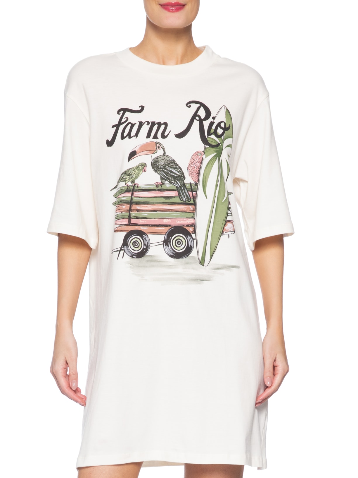 Vestido T-Shirt Pilha de Pranchas – Off White Farm