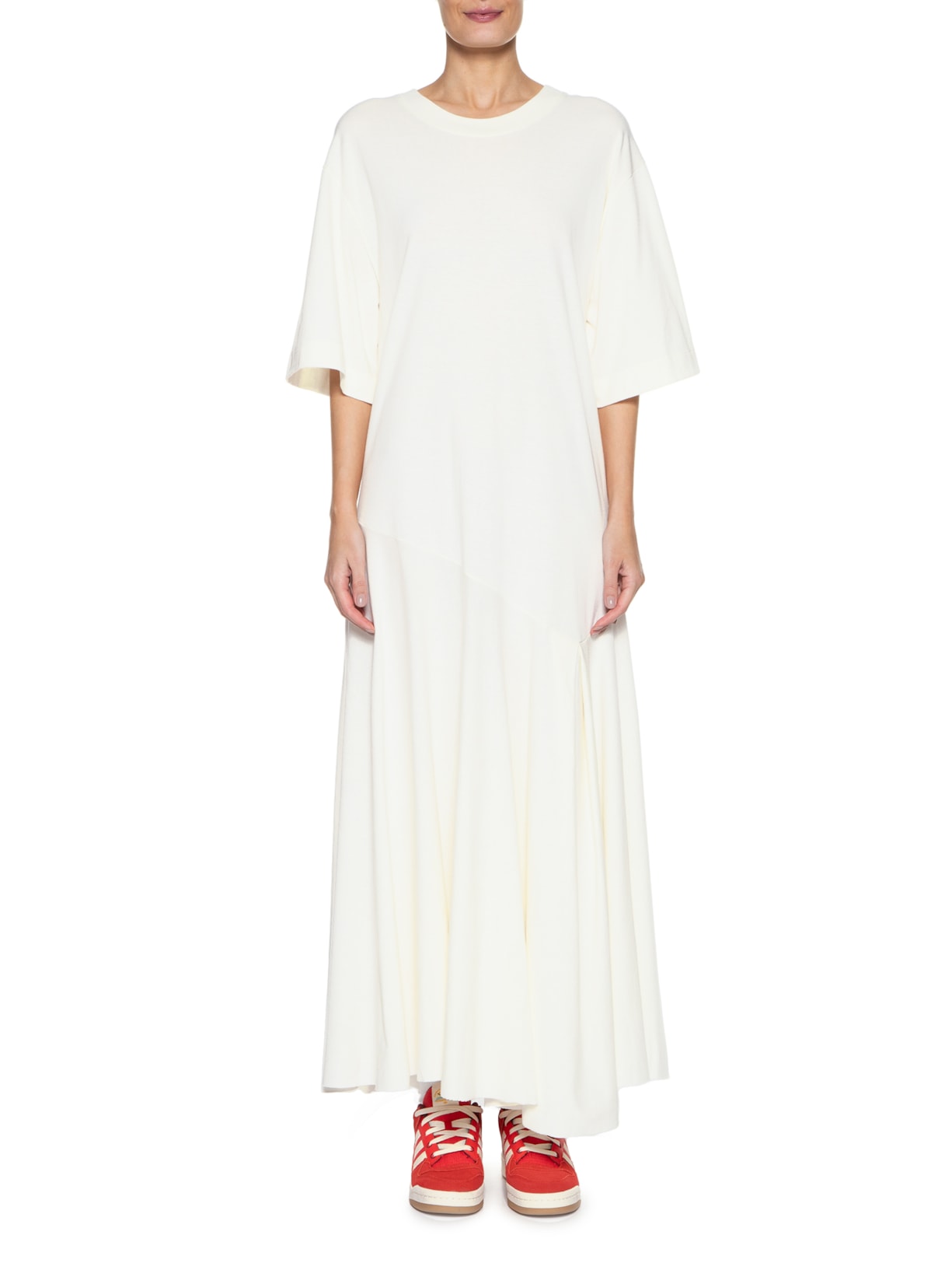 Vestido T-Shirt Recorte Branco Farm
