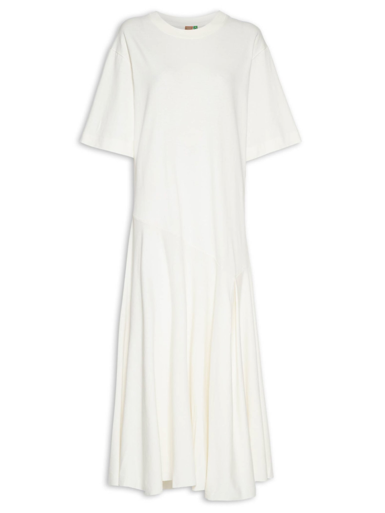 Vestido T-Shirt Recorte - Branco