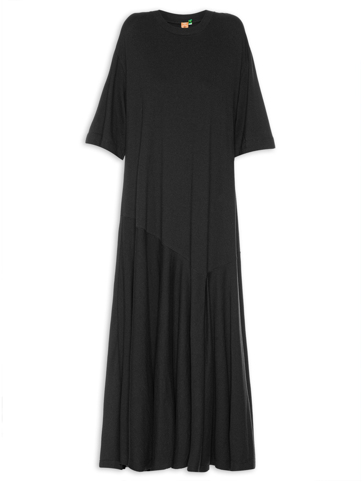 Vestido T-shirt Recorte Preto Farm