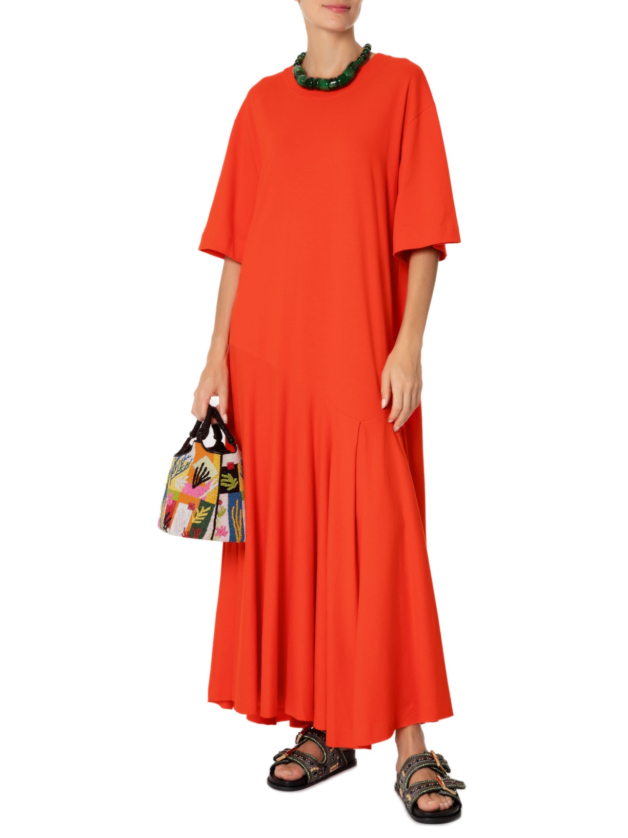 Vestido T-shirt Recorte Vermelho  Farm