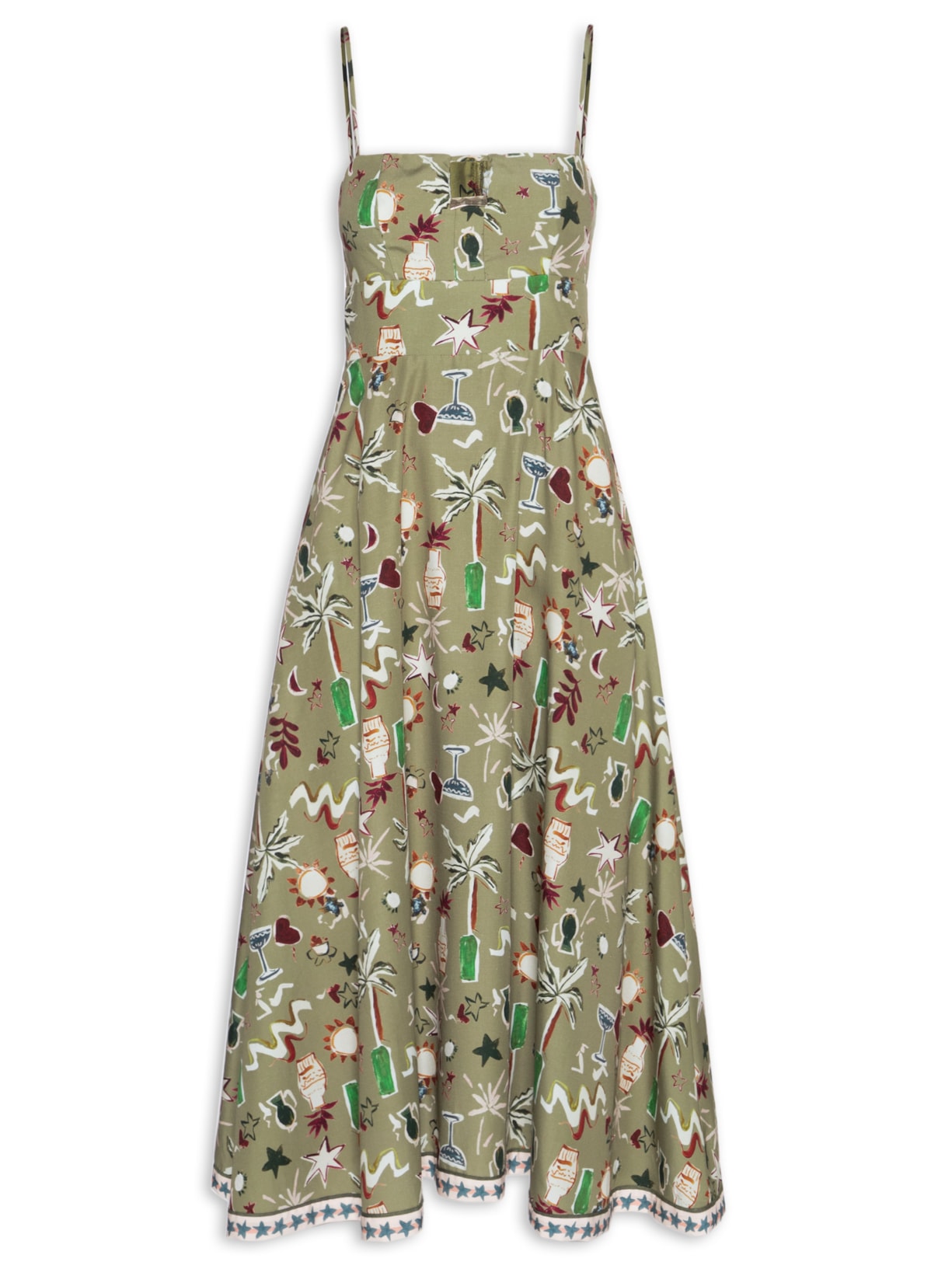 Vestido Talia Estampado Verde Le Lis
