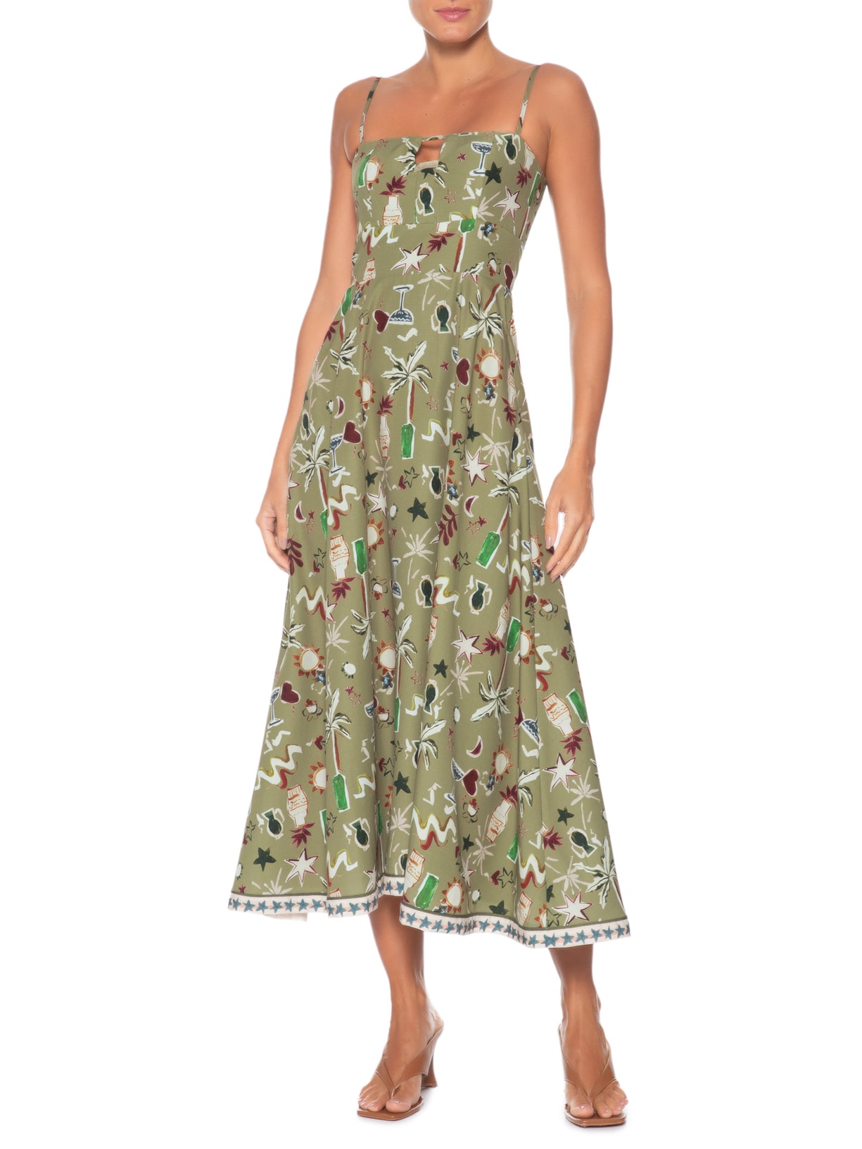 Vestido Talia Estampado Verde Le Lis