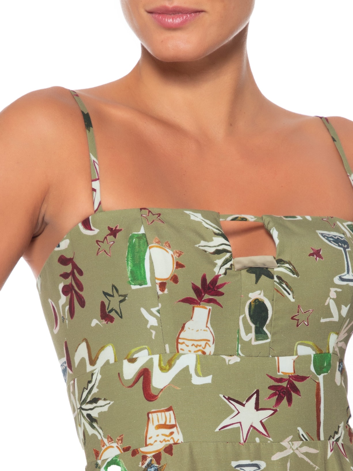Vestido Talia Estampado Verde Le Lis