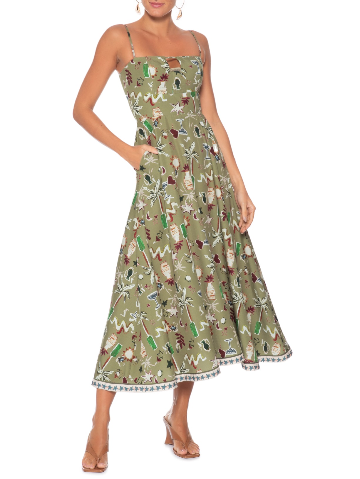 Vestido Talia Estampado – Verde Le Lis