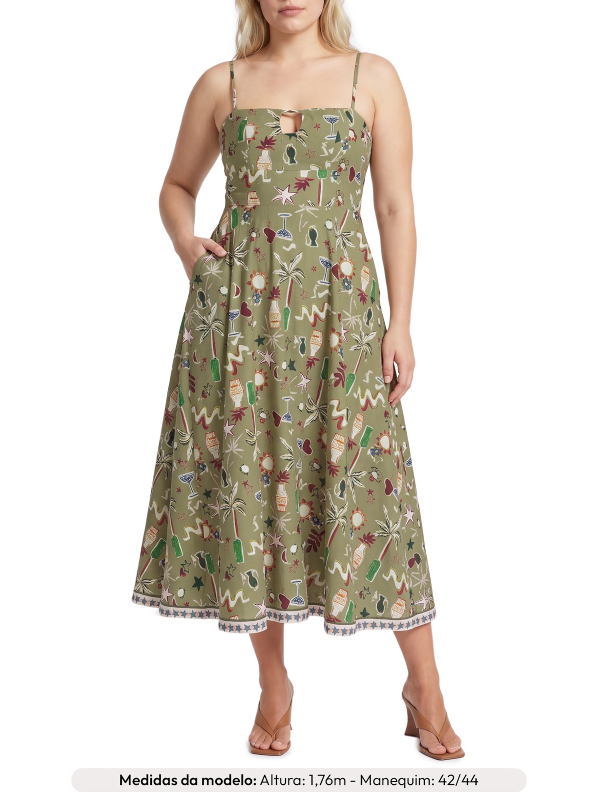 Vestido Talia Estampado – Verde Le Lis