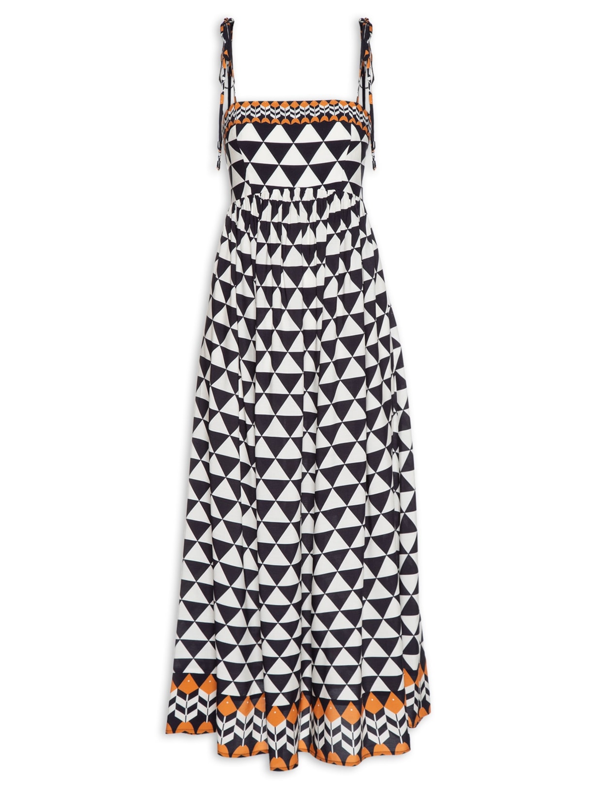 Vestido Tambaqui Gráfico - Preto