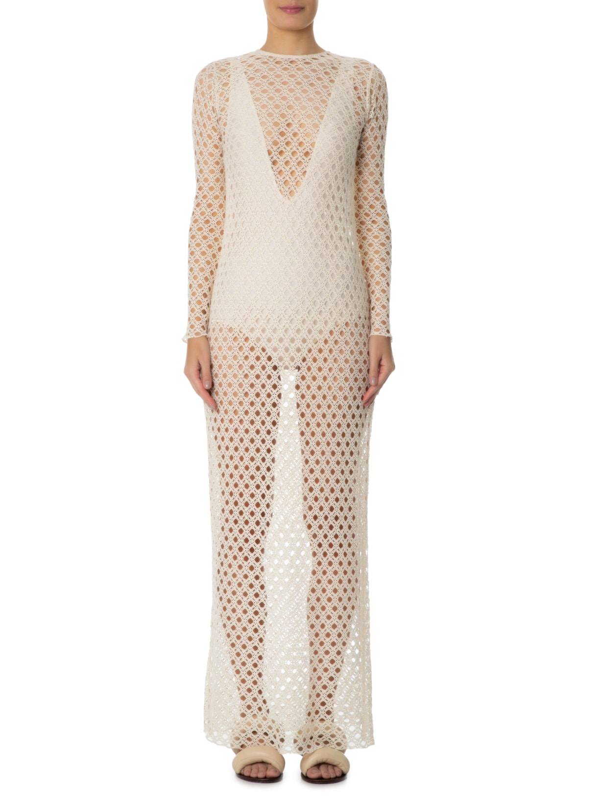 Vestido Tela Arraia Bege Paula Raia