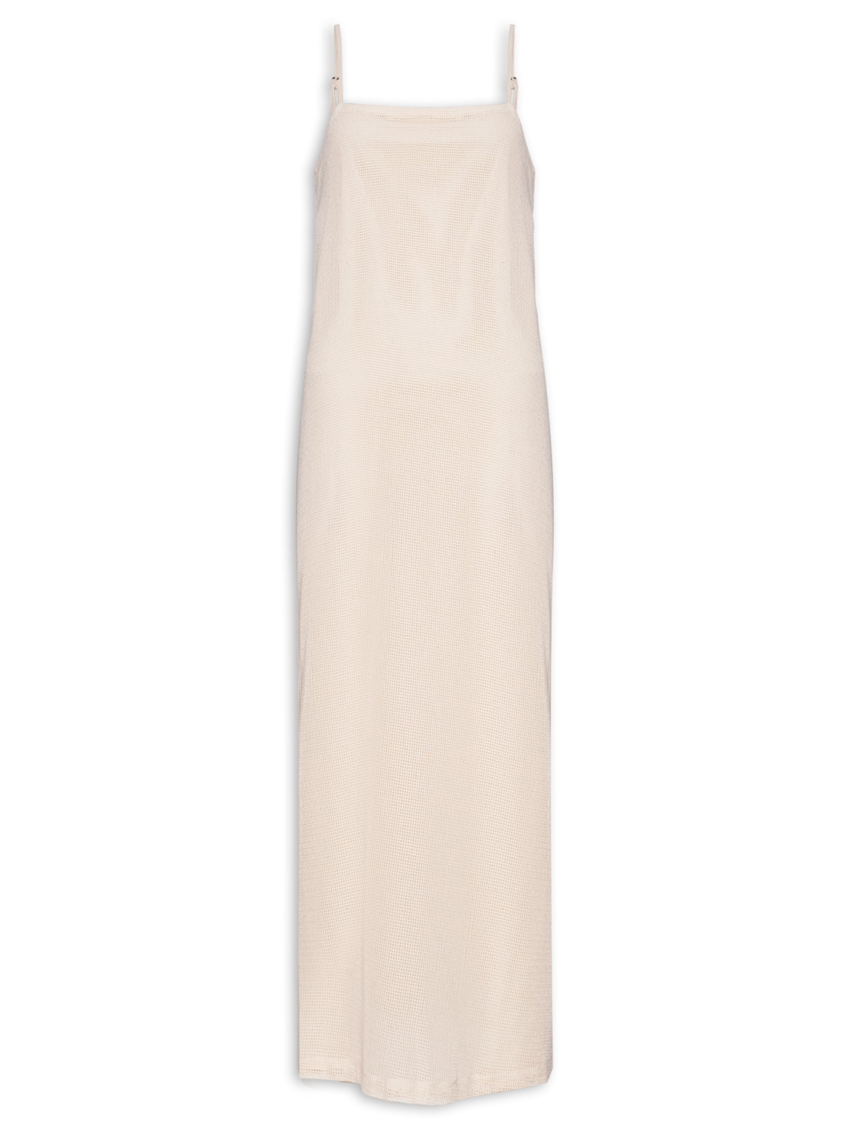 Vestido Tela Midi - Bege