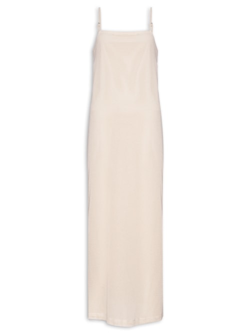 Vestido Tela Midi - Bege