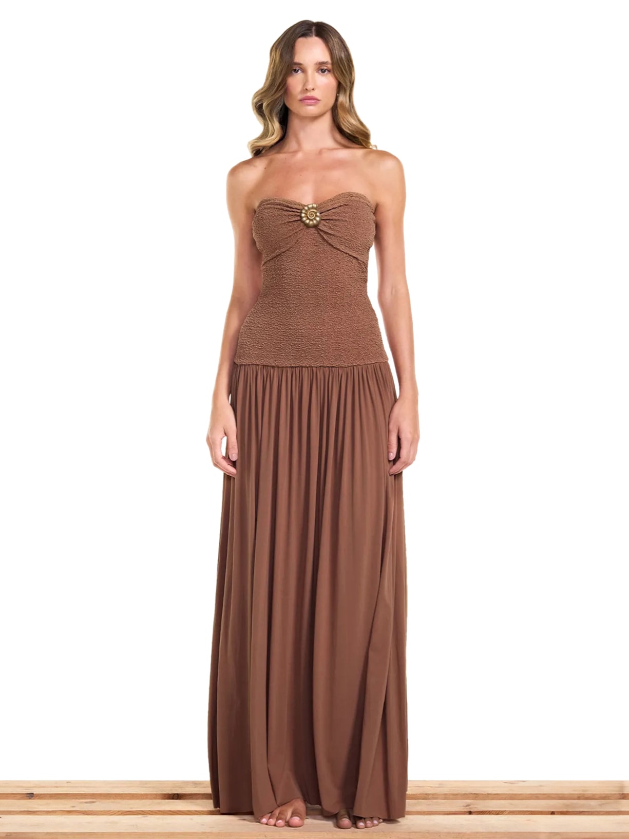 Vestido Thania Marrom Triya