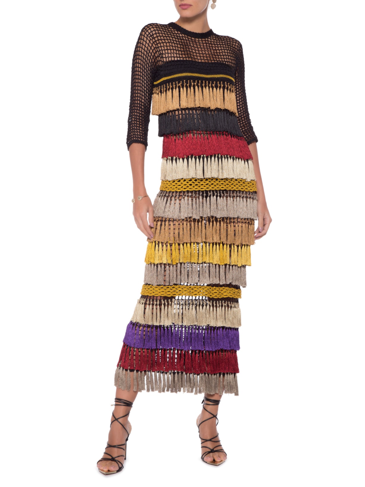 Vestido Thay Audrey Maxi Dress Preto Andrea Almeida