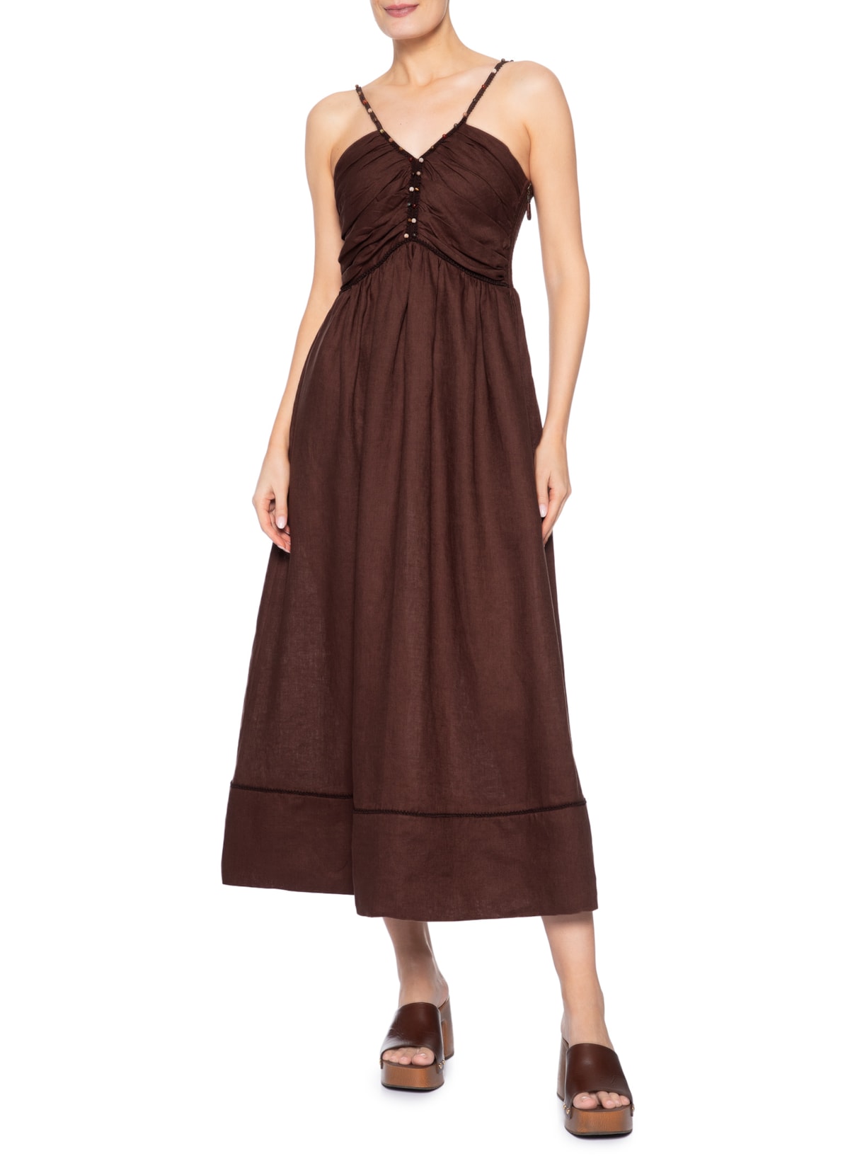 Vestido Tiny I26 Marrom Mixed