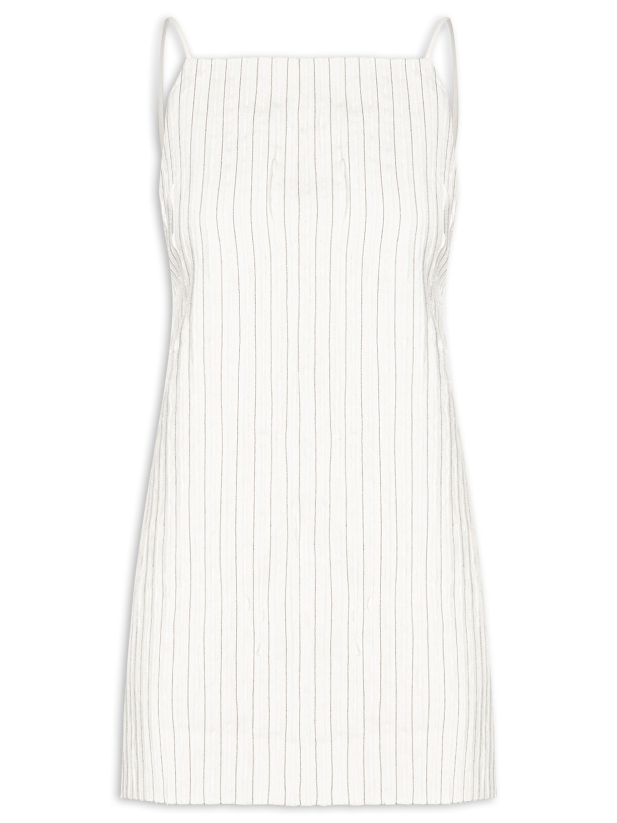 Vestido Tiras Smoking Linen Branco Osklen