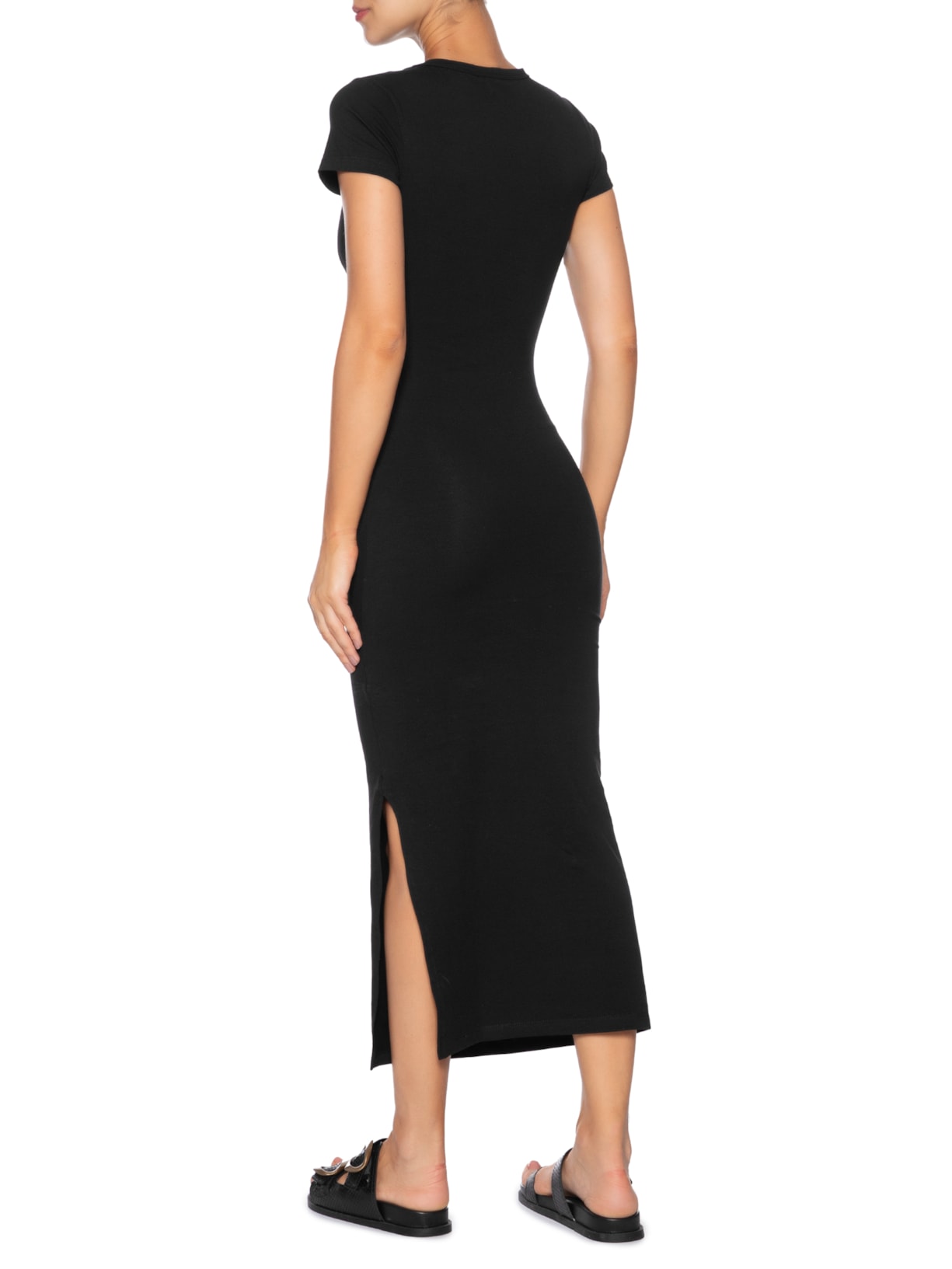 Vestido Tjw Bodycon Logo 2 Dress Preto Tommy Jeans
