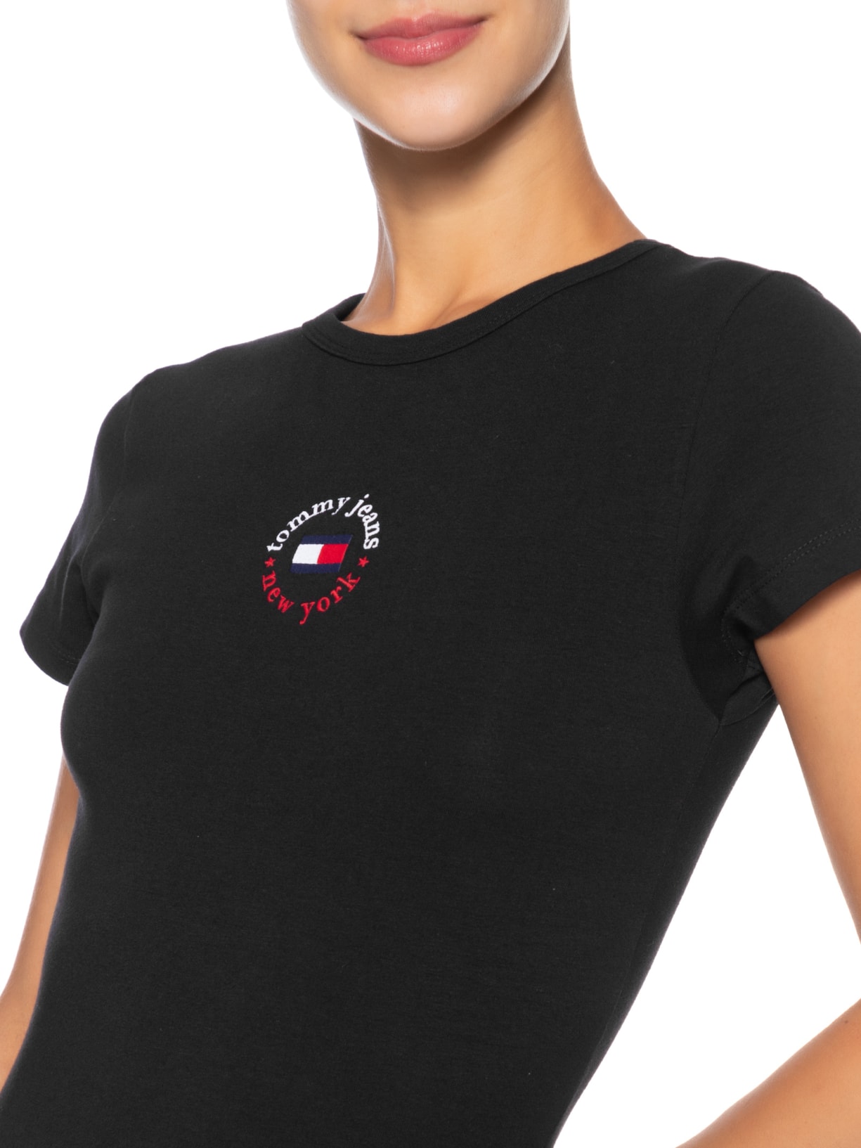 Vestido Tjw Bodycon Logo 2 Dress Preto Tommy Jeans