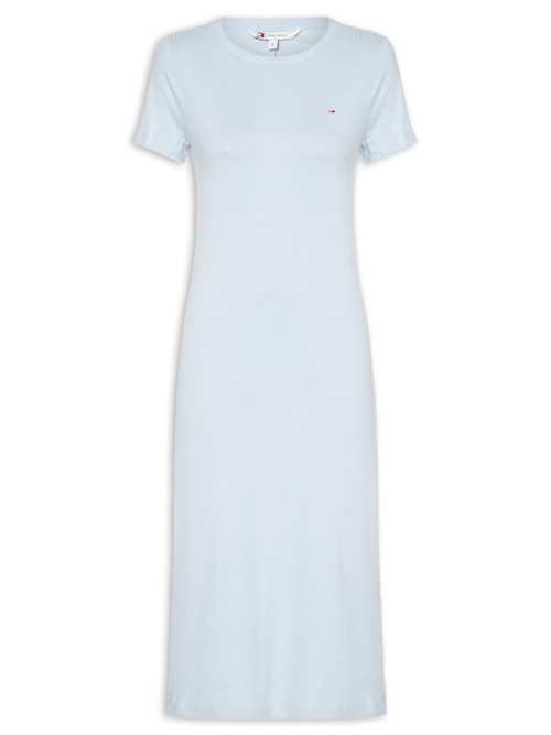 Vestido Tjw Rib Bodycon Midi - Azul