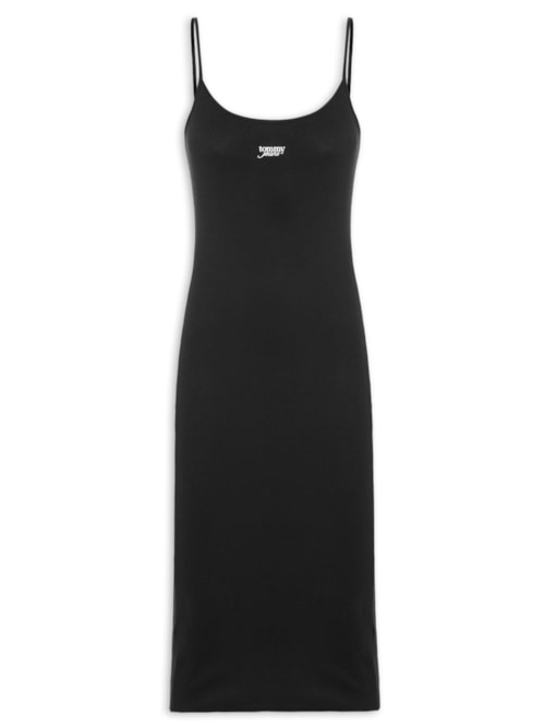 Vestido Tjw Script Strap Midi Dress Ext - Preto