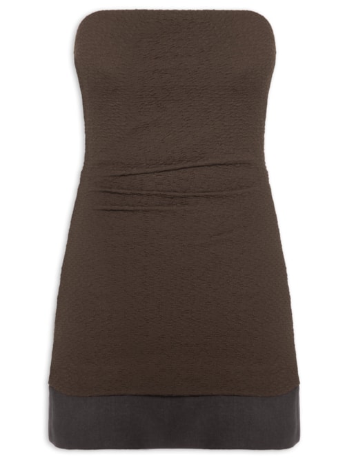 Vestido Tomara que Caia - Marrom