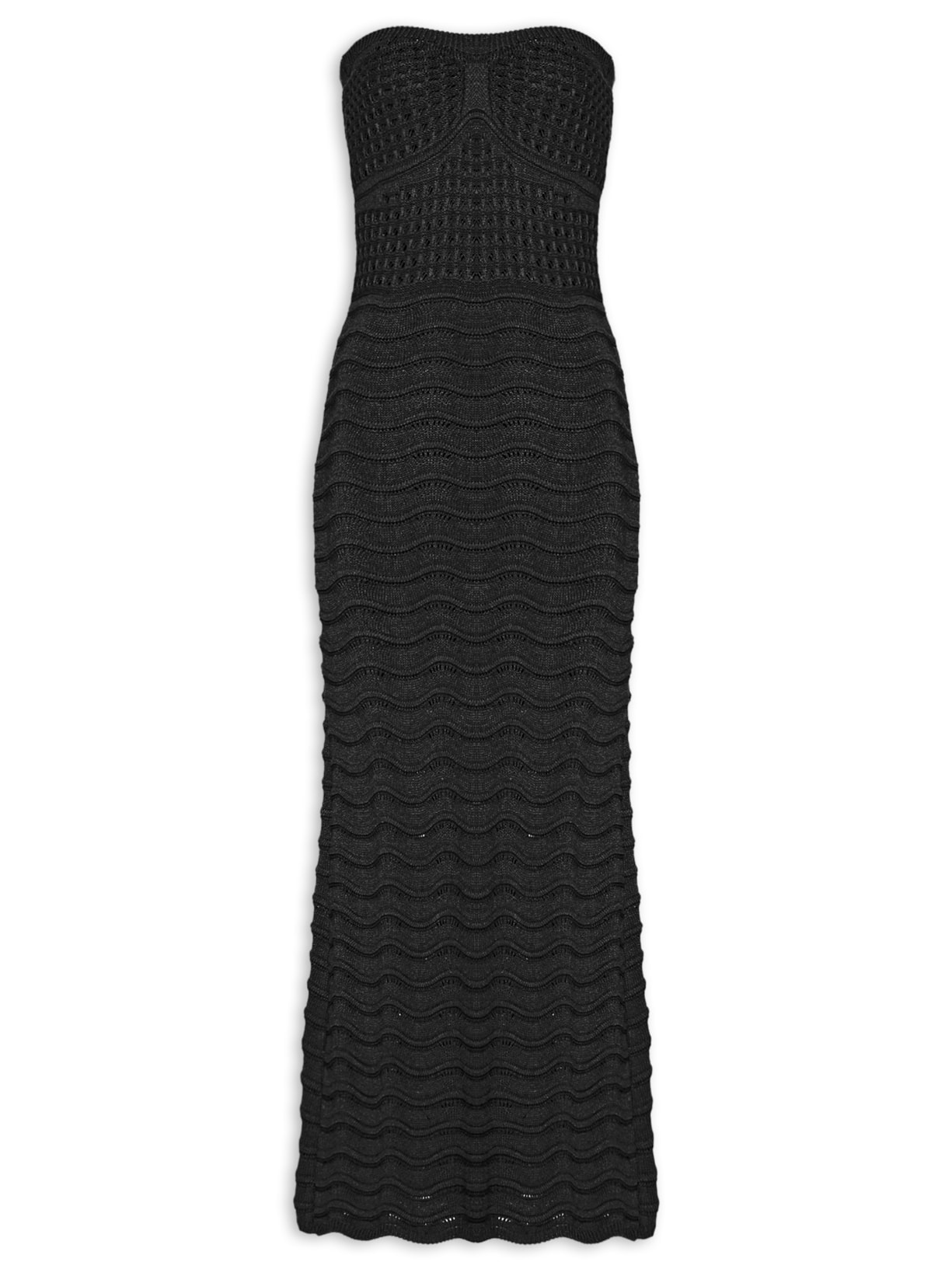 Vestido Tomara Que Caia Tricot Preto Market 33