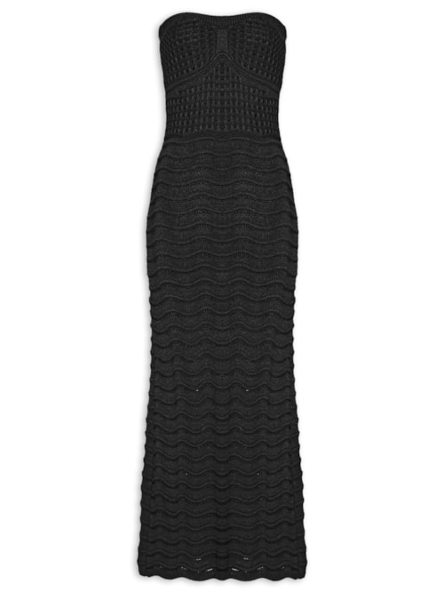 Vestido Tomara Que Caia Tricot - Preto