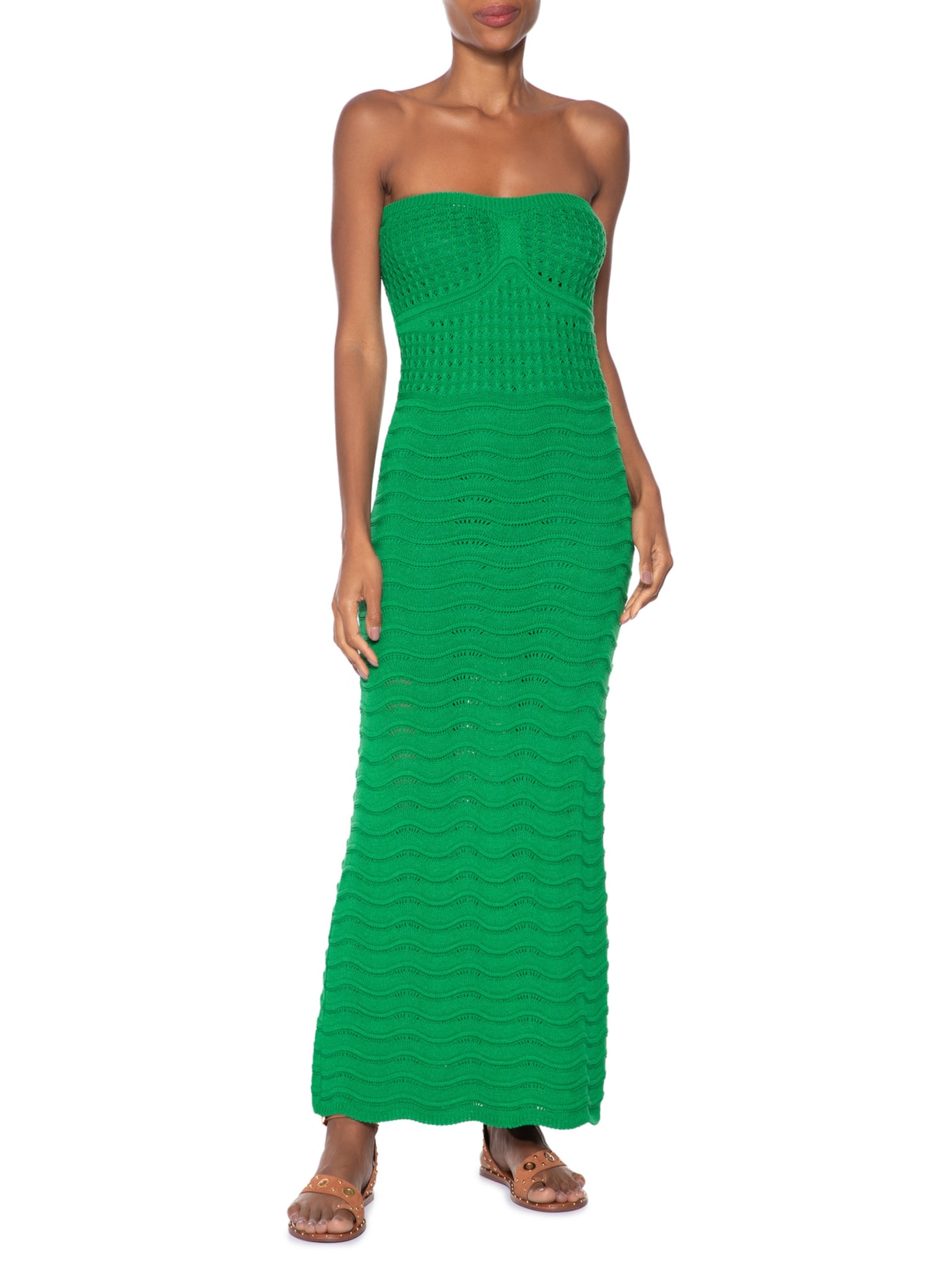 Vestido Tomara Que Caia Tricot Verde Market 33